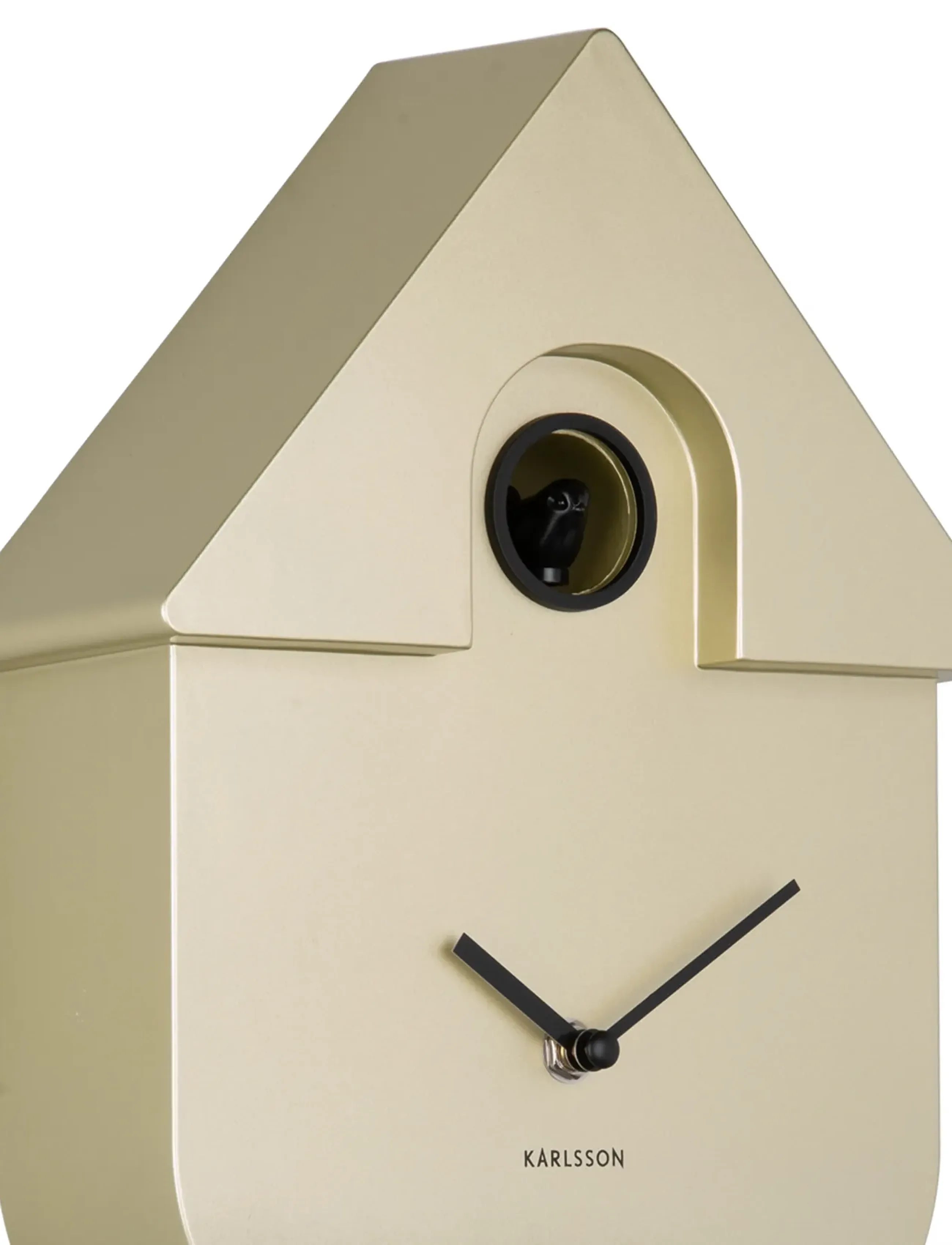 KARLSSON - Wall clock Modern Cuckoo ABS metallic dark blue - vægure - metallic gold - 3