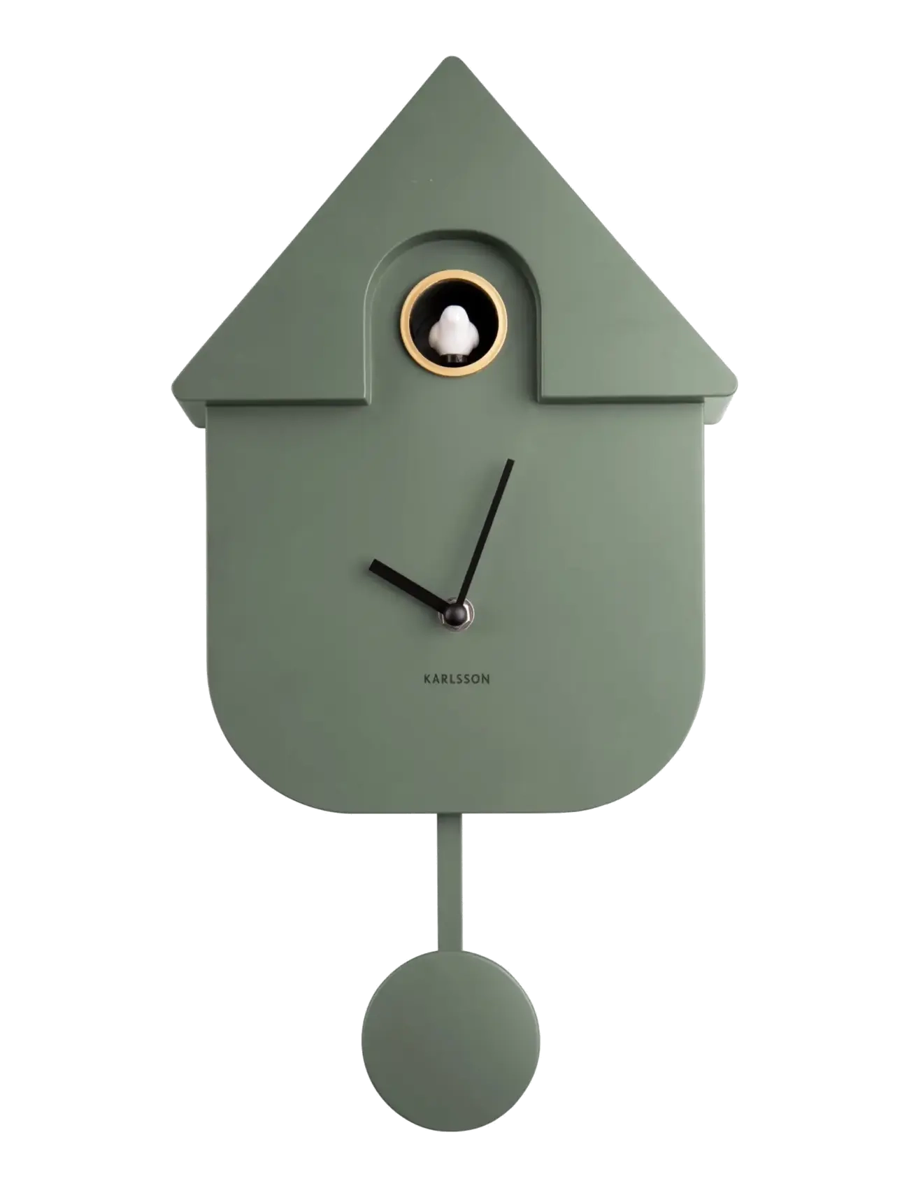 KARLSSON - Wall clock Modern Cuckoo ABS metallic dark blue - vægure - metallic jungle green - 2