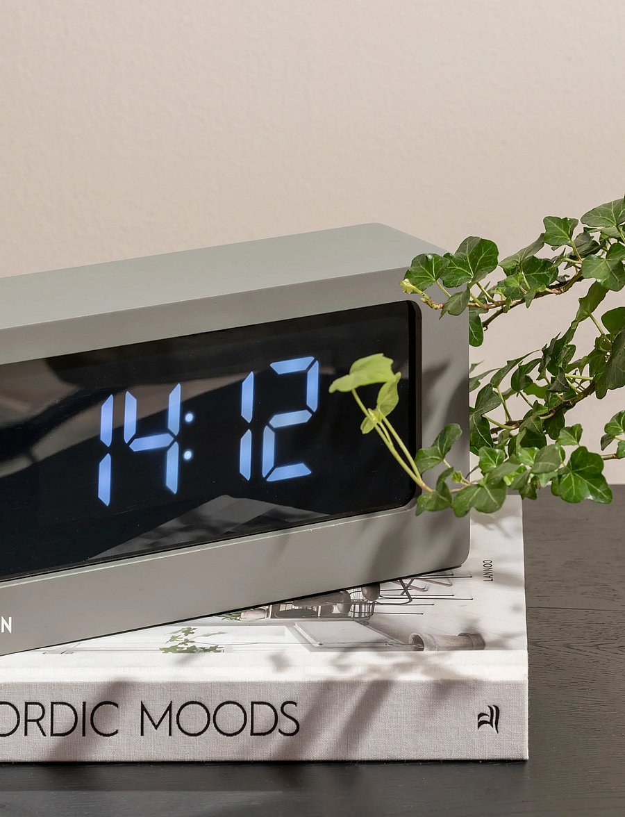KARLSSON - Alarm clock Boxed LED warm grey - modinātāji - warm grey - 0