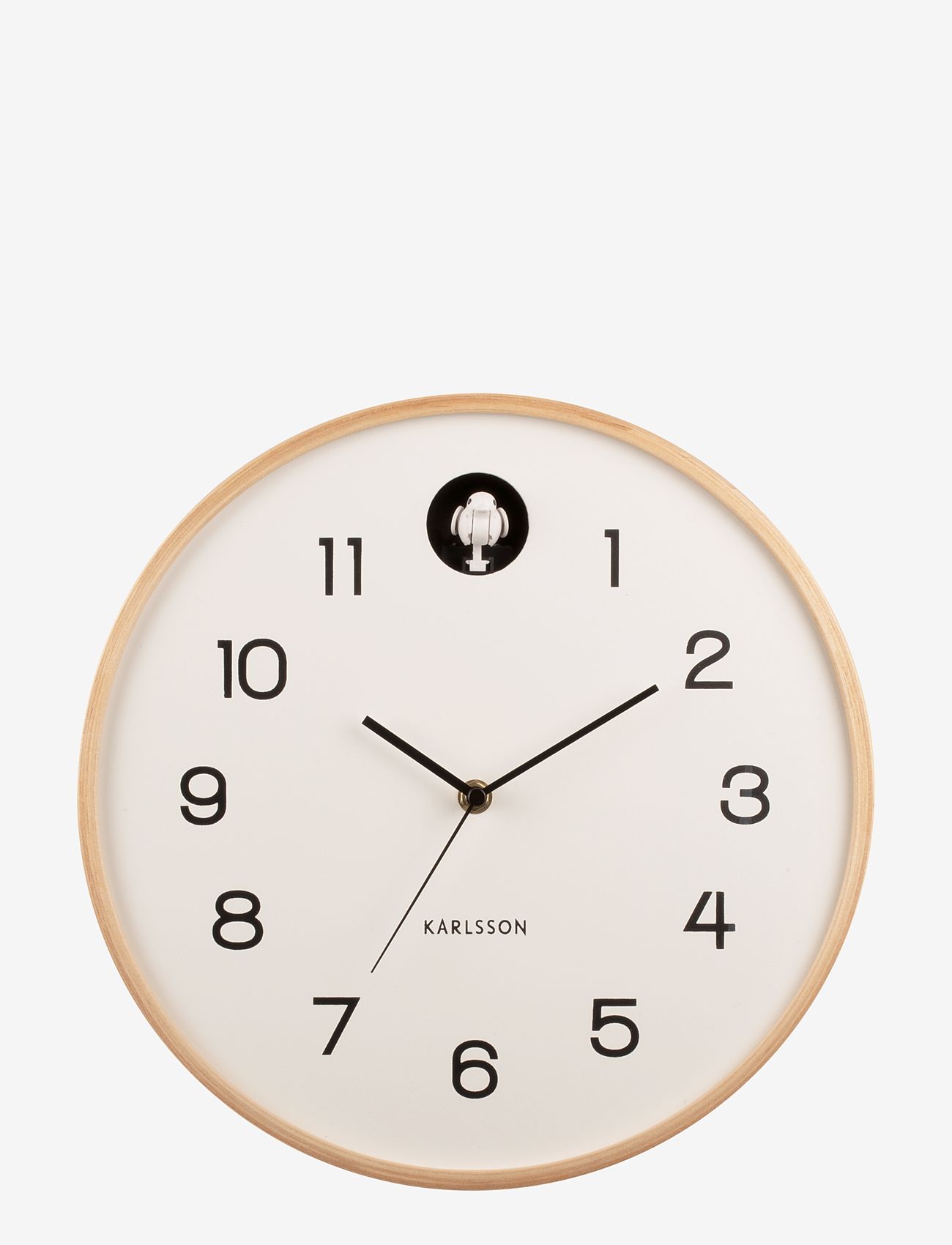 KARLSSON - Wall clock Natural Cuckoo birch wood white - white - 0