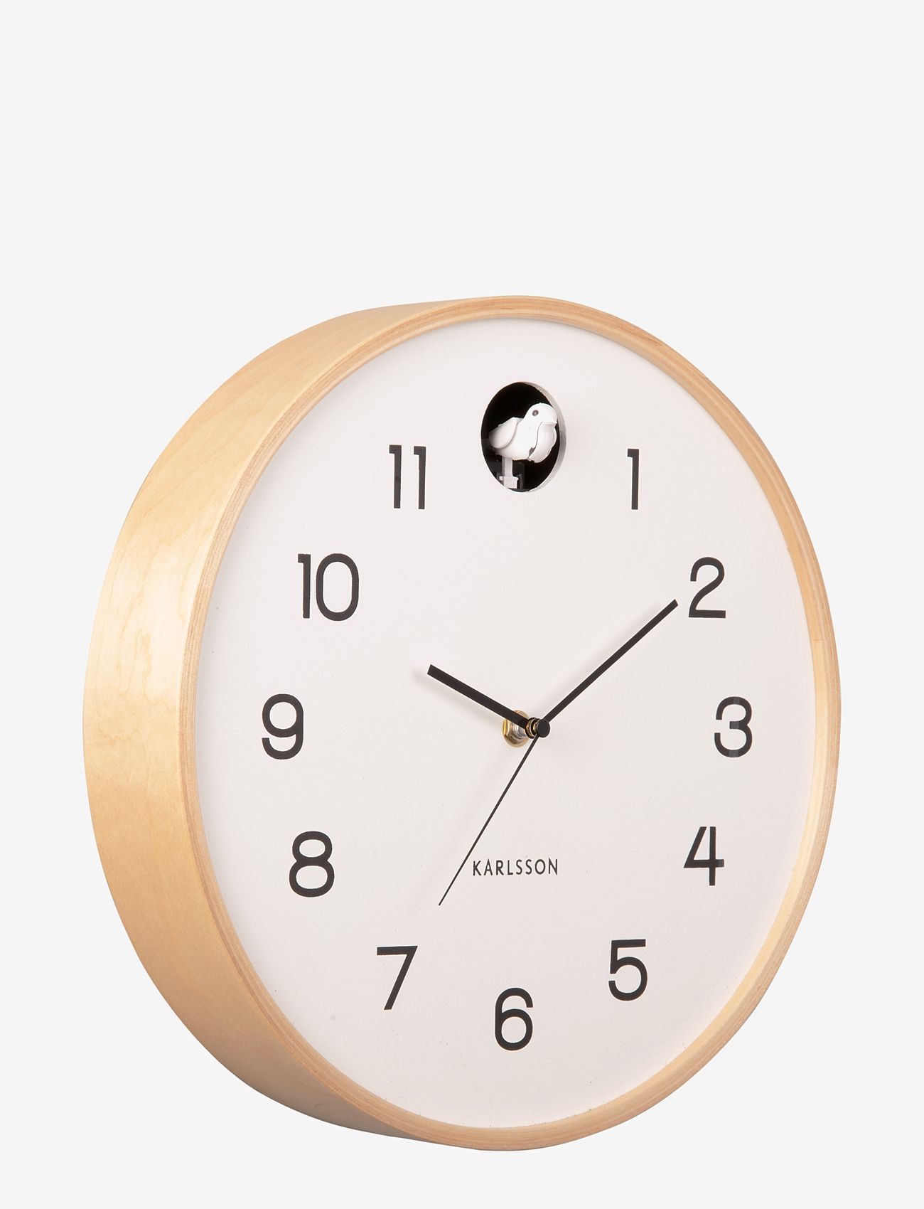 KARLSSON - Wall clock Natural Cuckoo birch wood white - white - 1