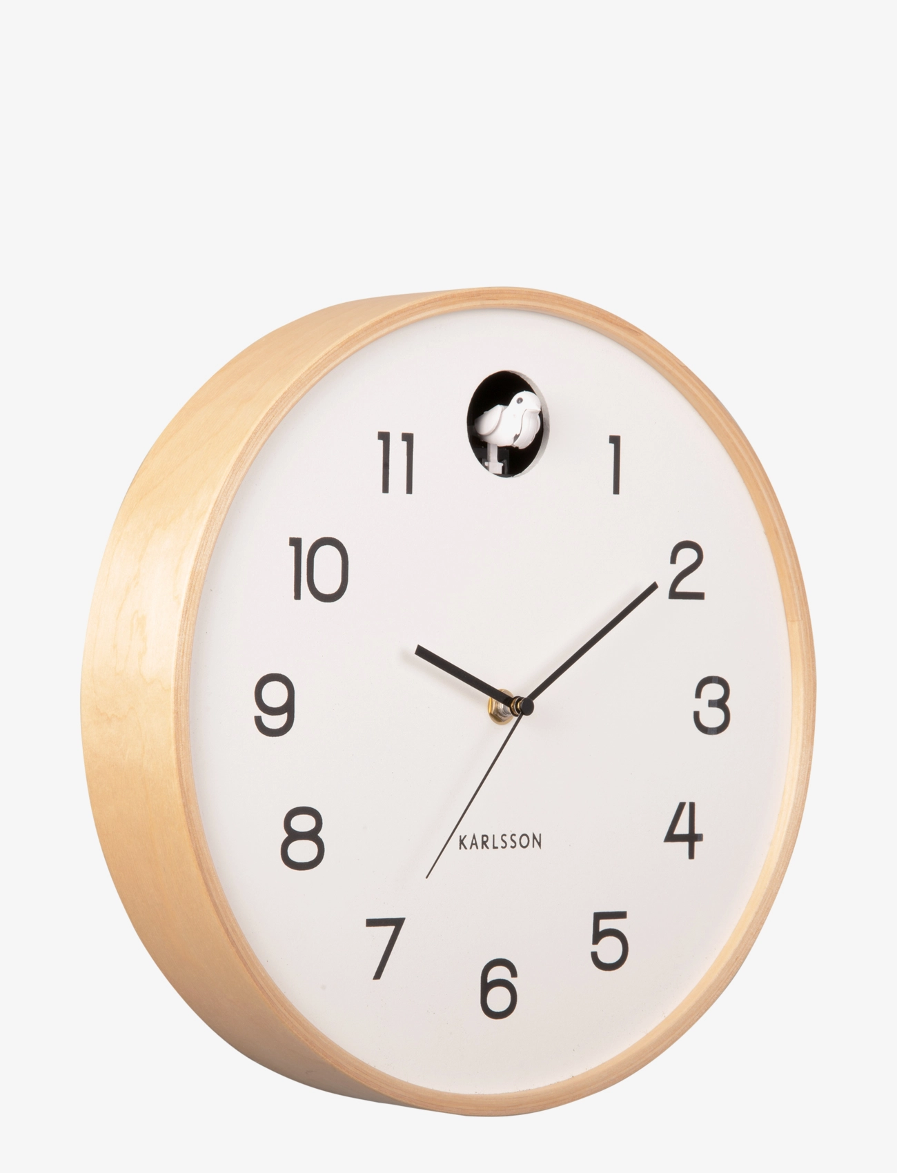 KARLSSON - Wall clock Natural Cuckoo birch wood white - white - 1