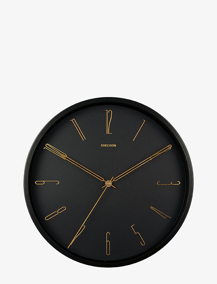 KARLSSON - Wall clock Belle Numbers metal black - wanduhren - black - 1
