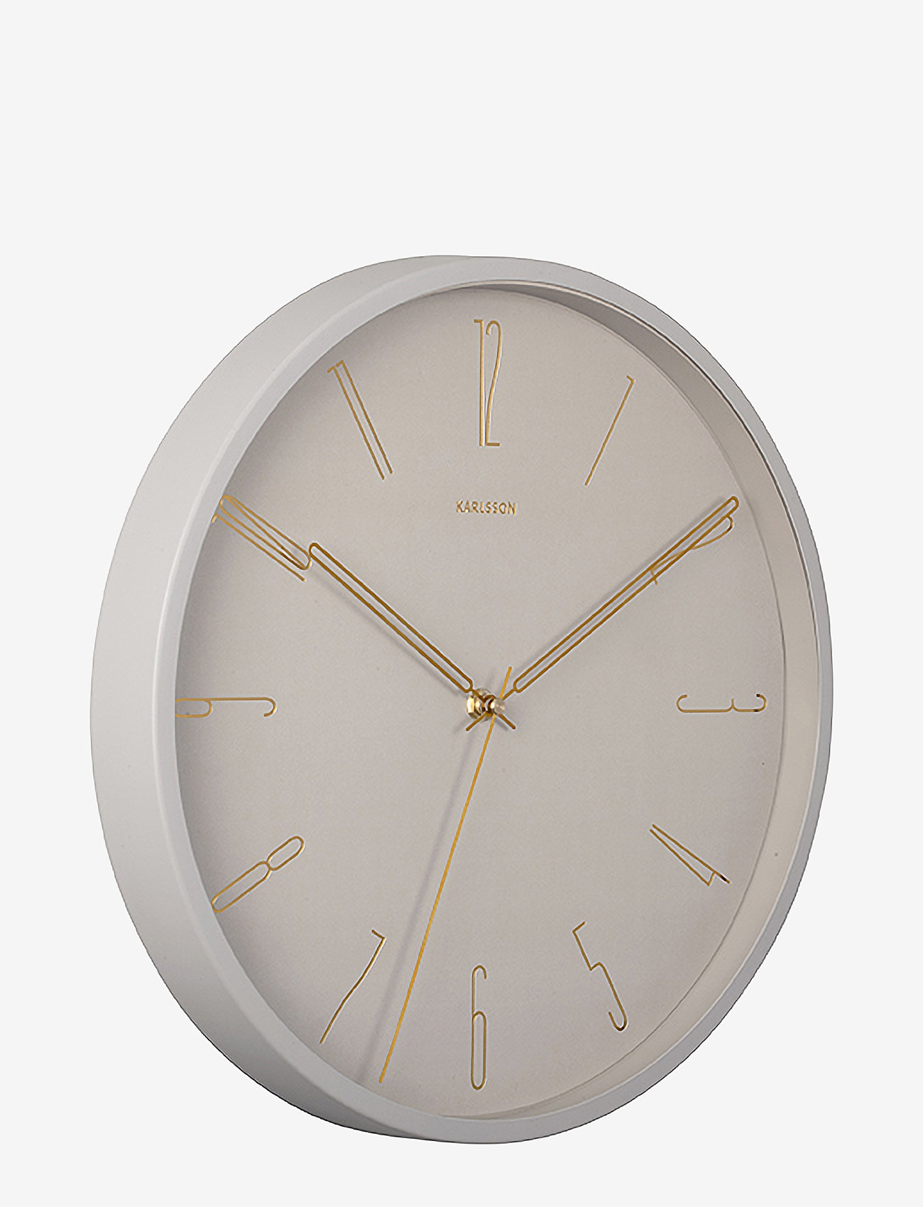 KARLSSON - Wall clock Belle Numbers metal warm grey - wall clocks - warm grey - 2