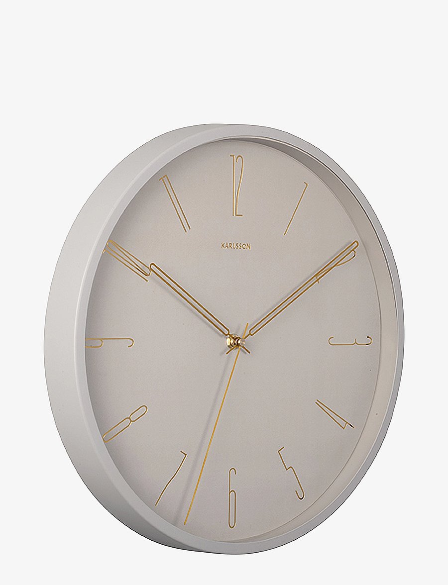 KARLSSON - Wall clock Belle Numbers metal warm grey - wanduhren - warm grey - 2