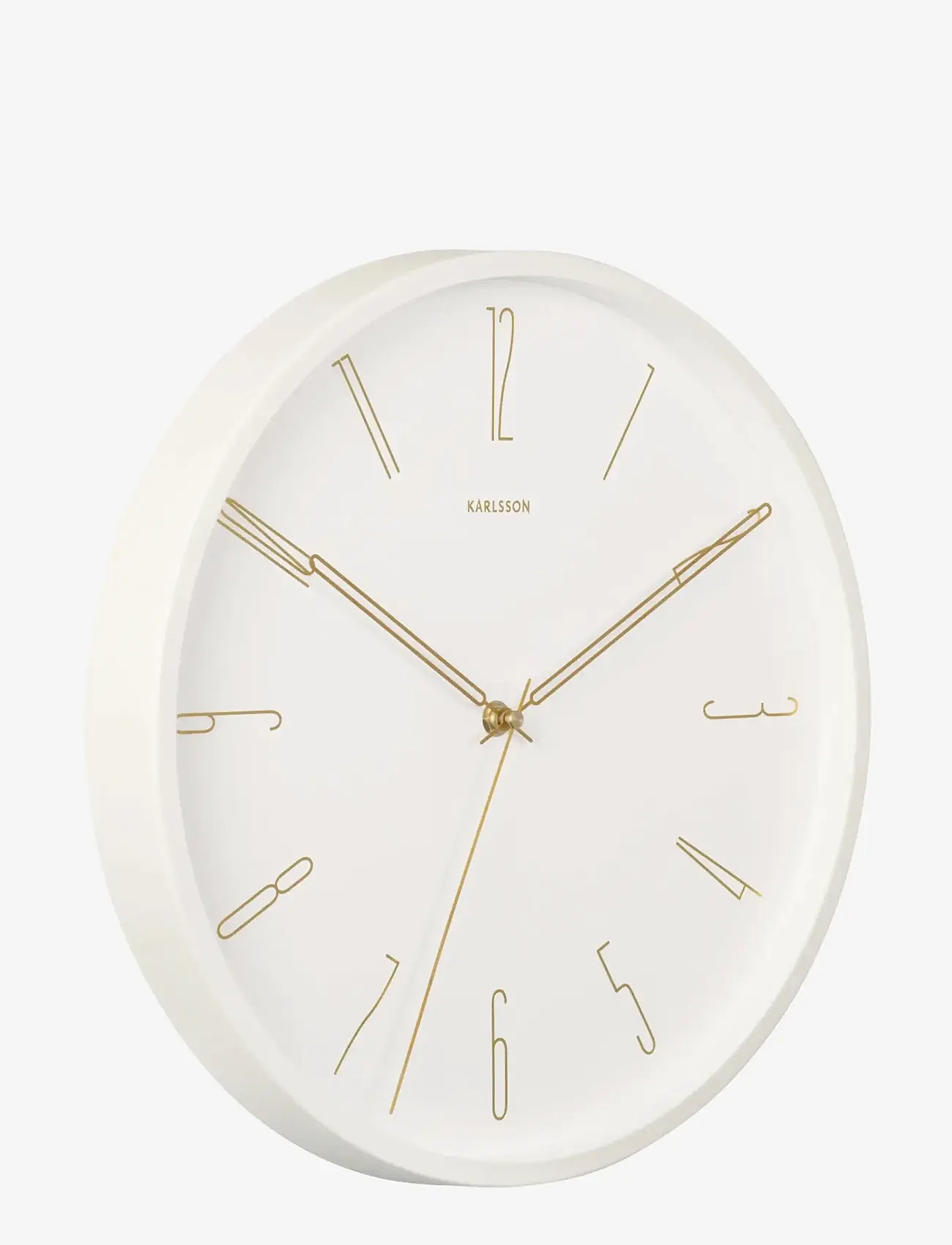 KARLSSON - Wall clock Belle Numbers metal white - seinakellad - white - 2
