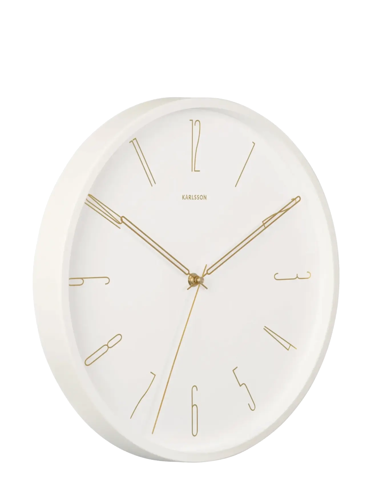 KARLSSON - Wall clock Belle Numbers metal white - vægure - white - 2