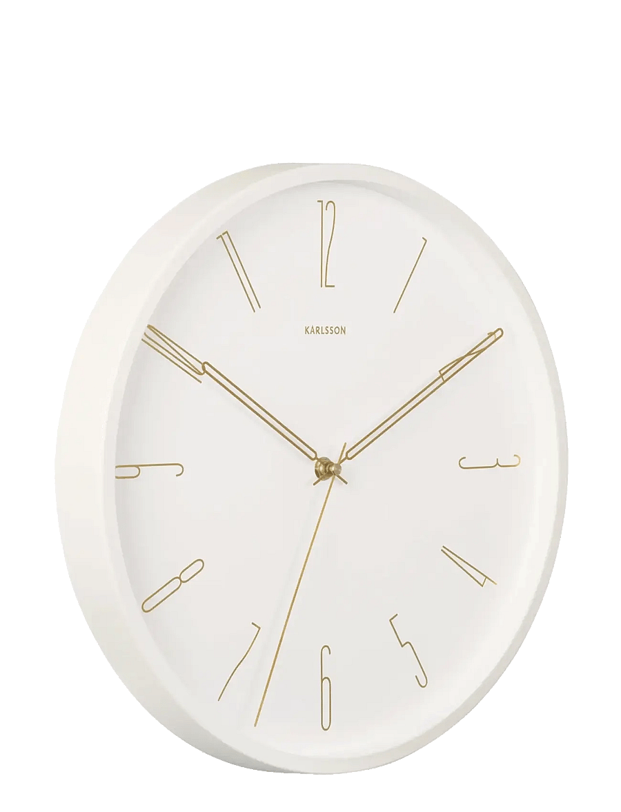 KARLSSON - Wall clock Belle Numbers metal white - wanduhren - white - 2