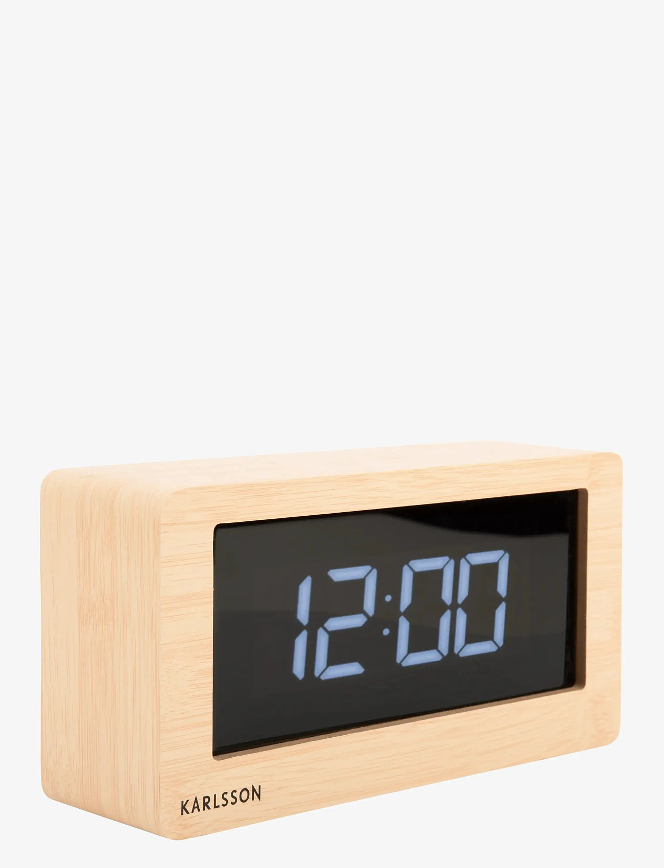KARLSSON - Table clock Boxed LED light wood veneer - tischuhren - light wood - 2