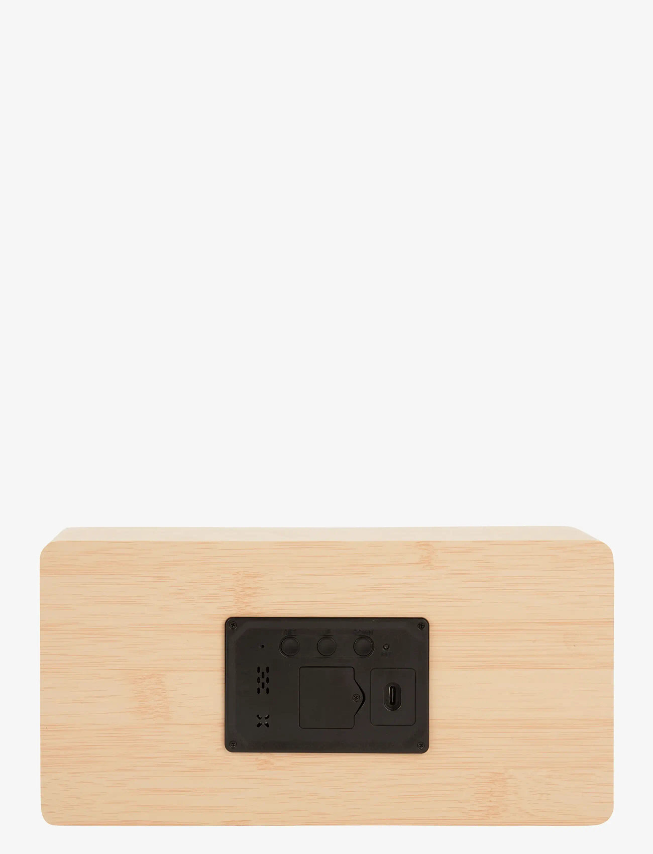 KARLSSON - Table clock Boxed LED light wood veneer - tischuhren - light wood - 3