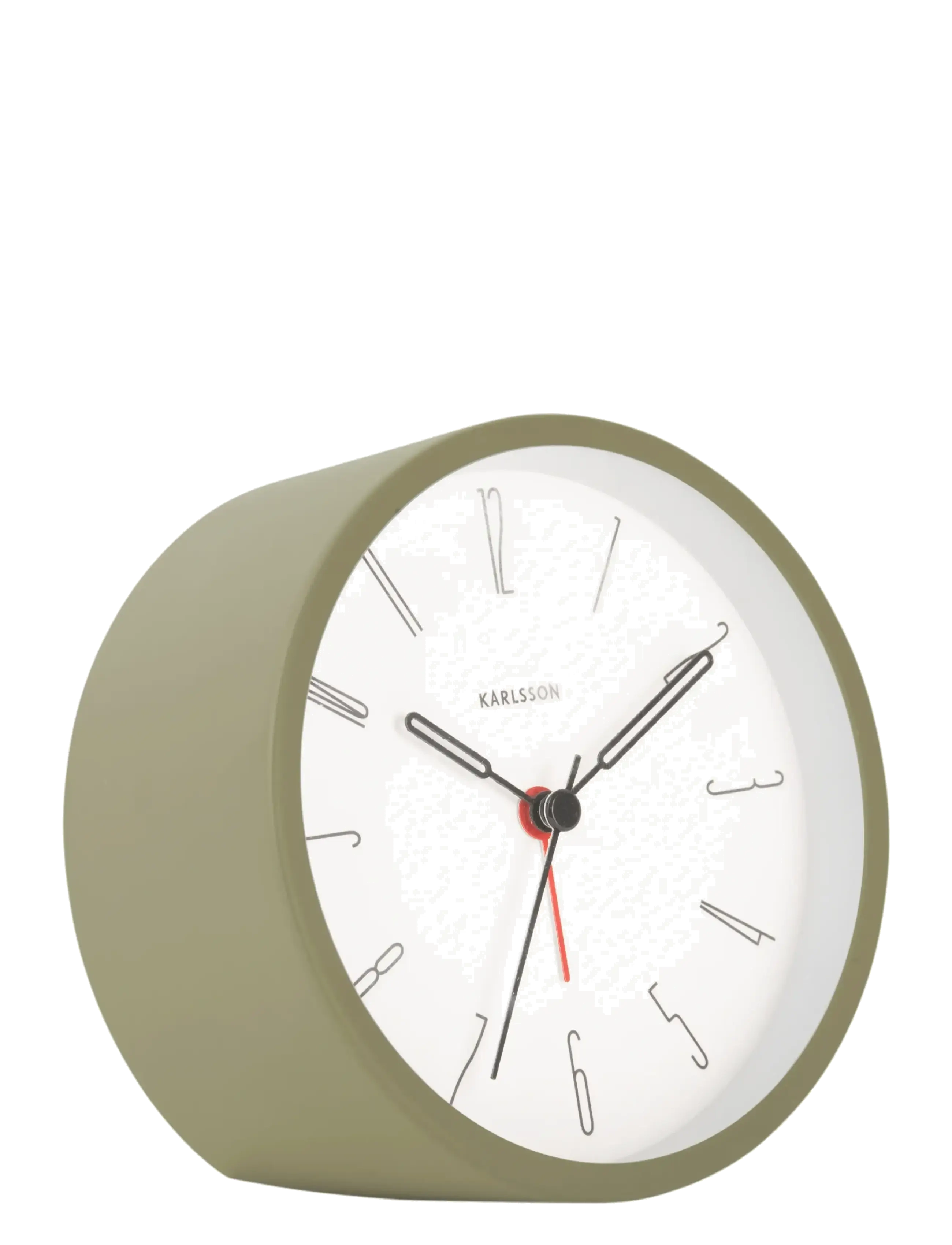 Alarm clock Belle Numbers iron moss green - MOSS GREEN