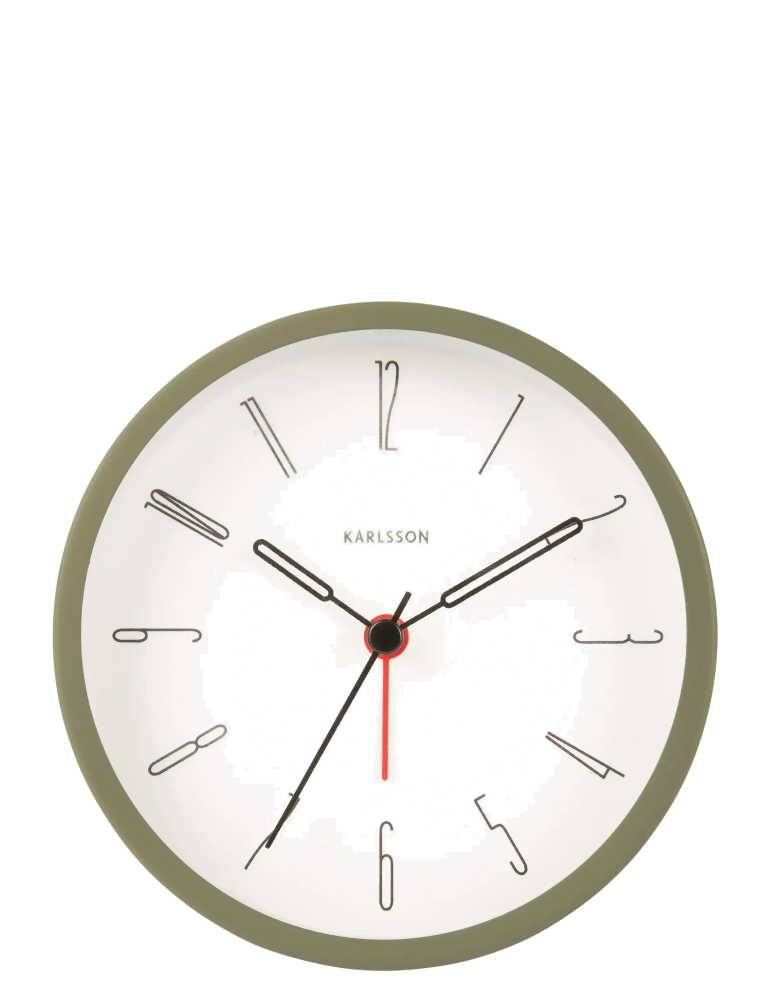 KARLSSON - Alarm clock Belle Numbers iron moss green - vækkeure - moss green - 2