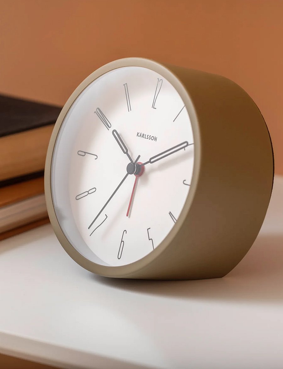 KARLSSON - Alarm clock Belle Numbers iron moss green - Äratuskellad - moss green - 0