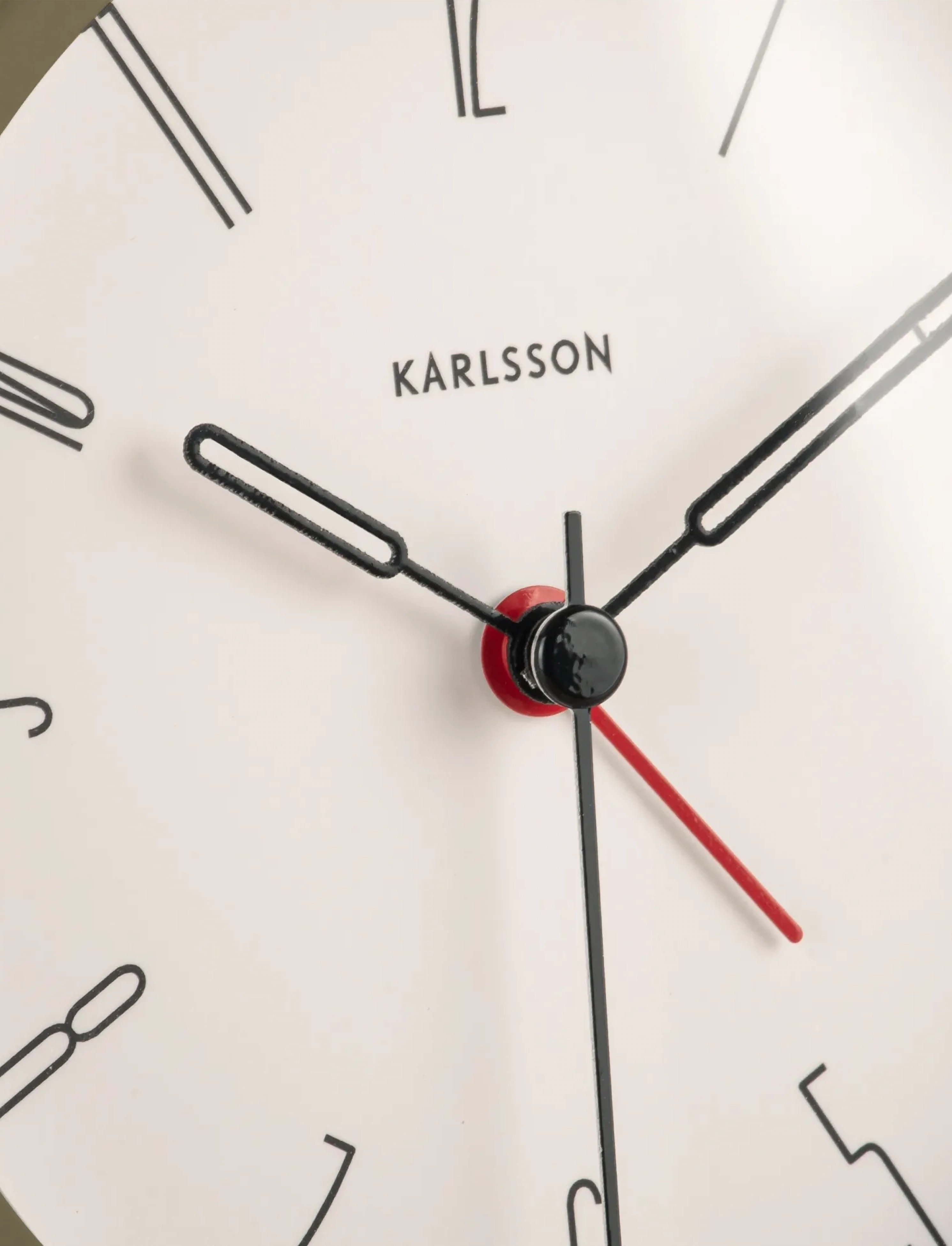 KARLSSON - Alarm clock Belle Numbers iron moss green - vækkeure - moss green - 4