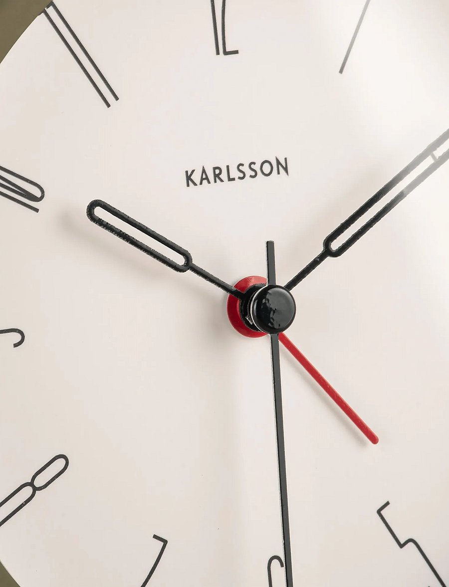 KARLSSON - Alarm clock Belle Numbers iron moss green - Äratuskellad - moss green - 4