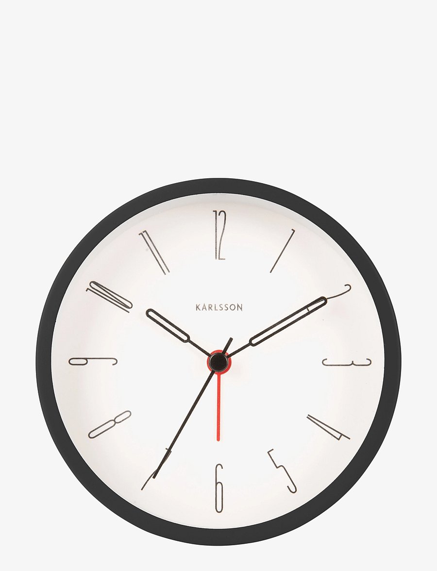 KARLSSON - Alarm clock Belle Numbers iron black - wecker - black - 1