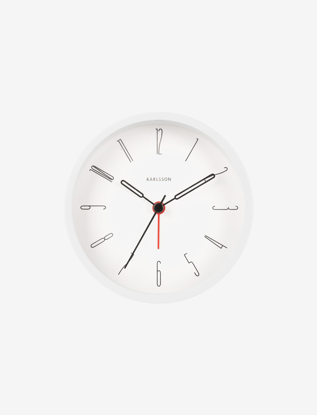 KARLSSON - Alarm clock Belle Numbers iron white - die niedrigsten preise - white - 0