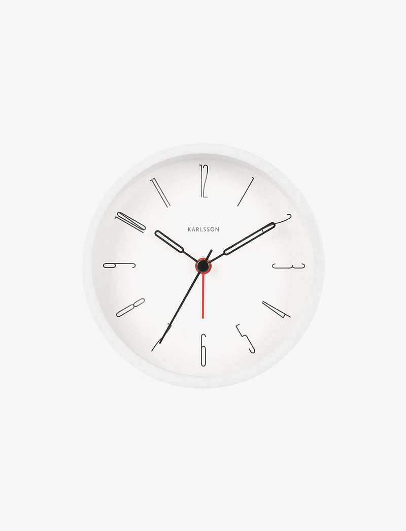 KARLSSON - Alarm clock Belle Numbers iron white - die niedrigsten preise - white - 0