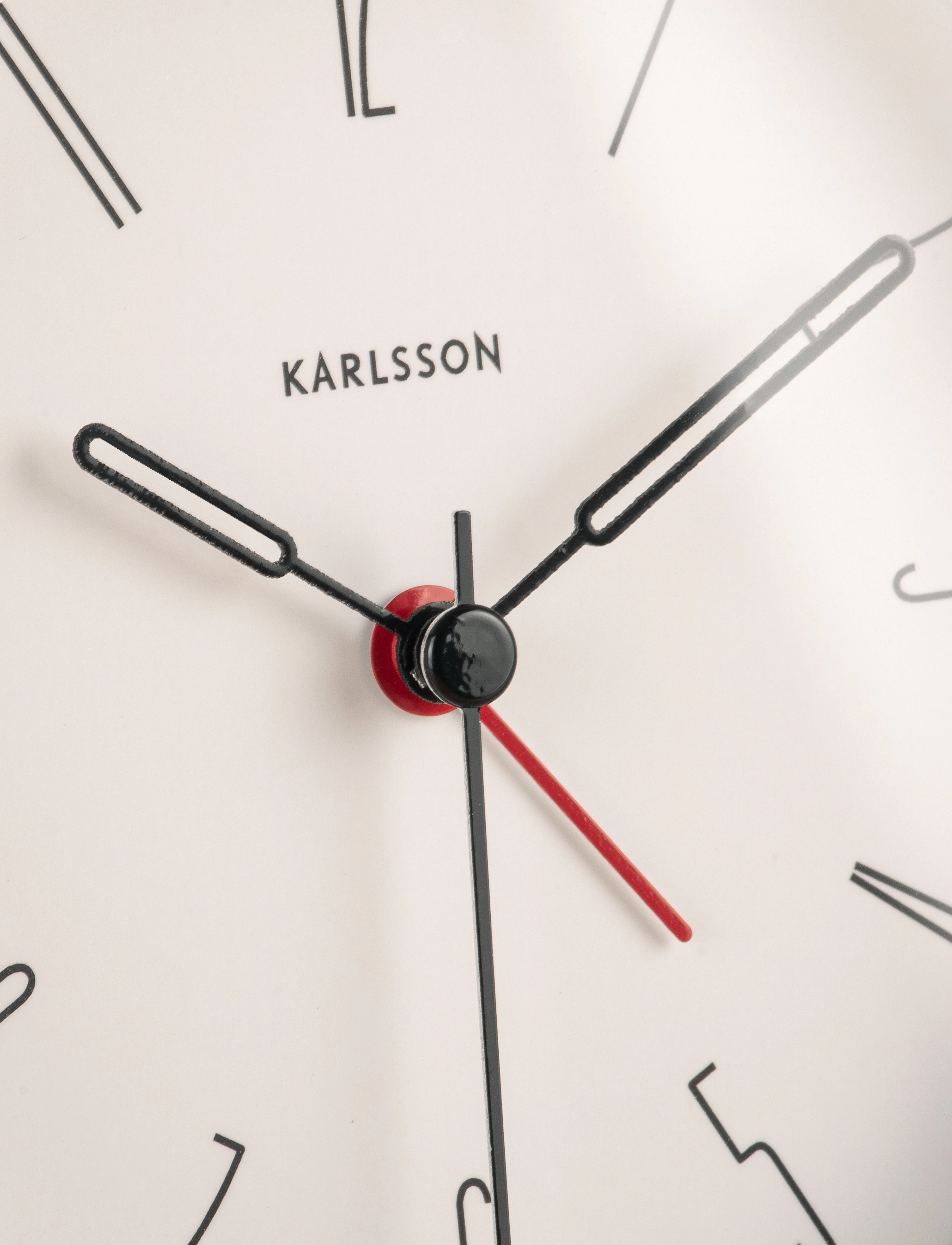 KARLSSON Alarm Clock Belle Numbers Iron White, Ø11X5X cm, Watches, Weiß - Clocks, Homeware