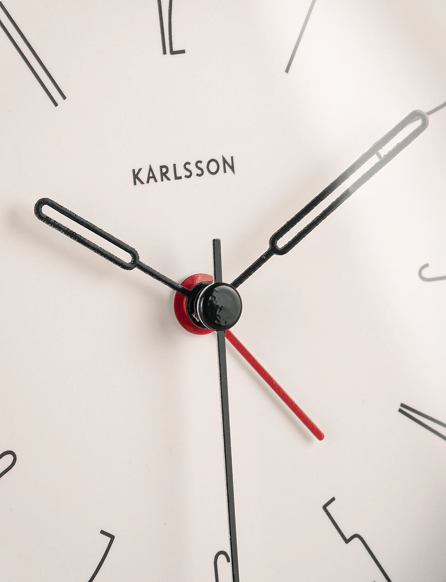 KARLSSON - Alarm clock Belle Numbers iron white - Äratuskellad - white - 0