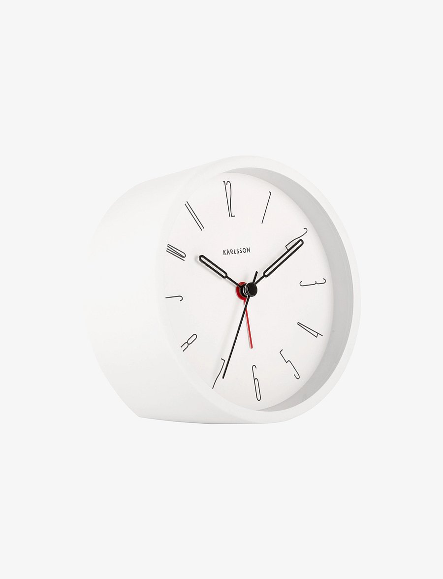 KARLSSON - Alarm clock Belle Numbers iron white - Äratuskellad - white - 2