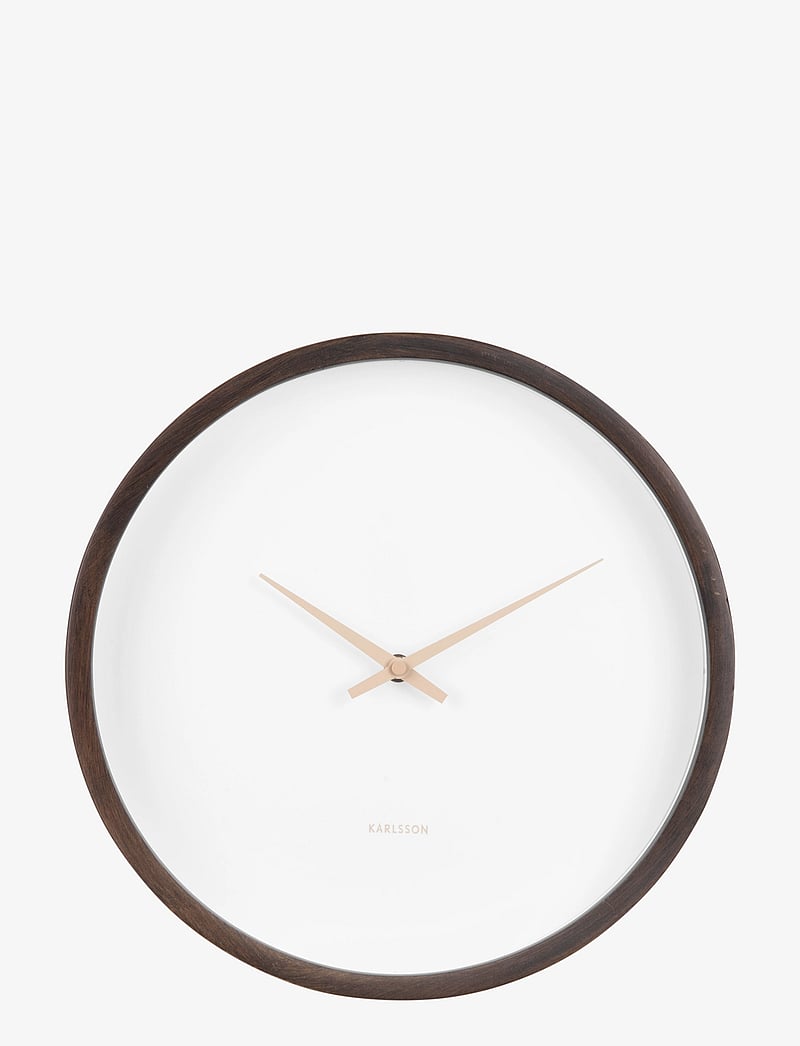 KARLSSON - Wall clock Ancho dark wood medium - wanduhren - dark wood - 0