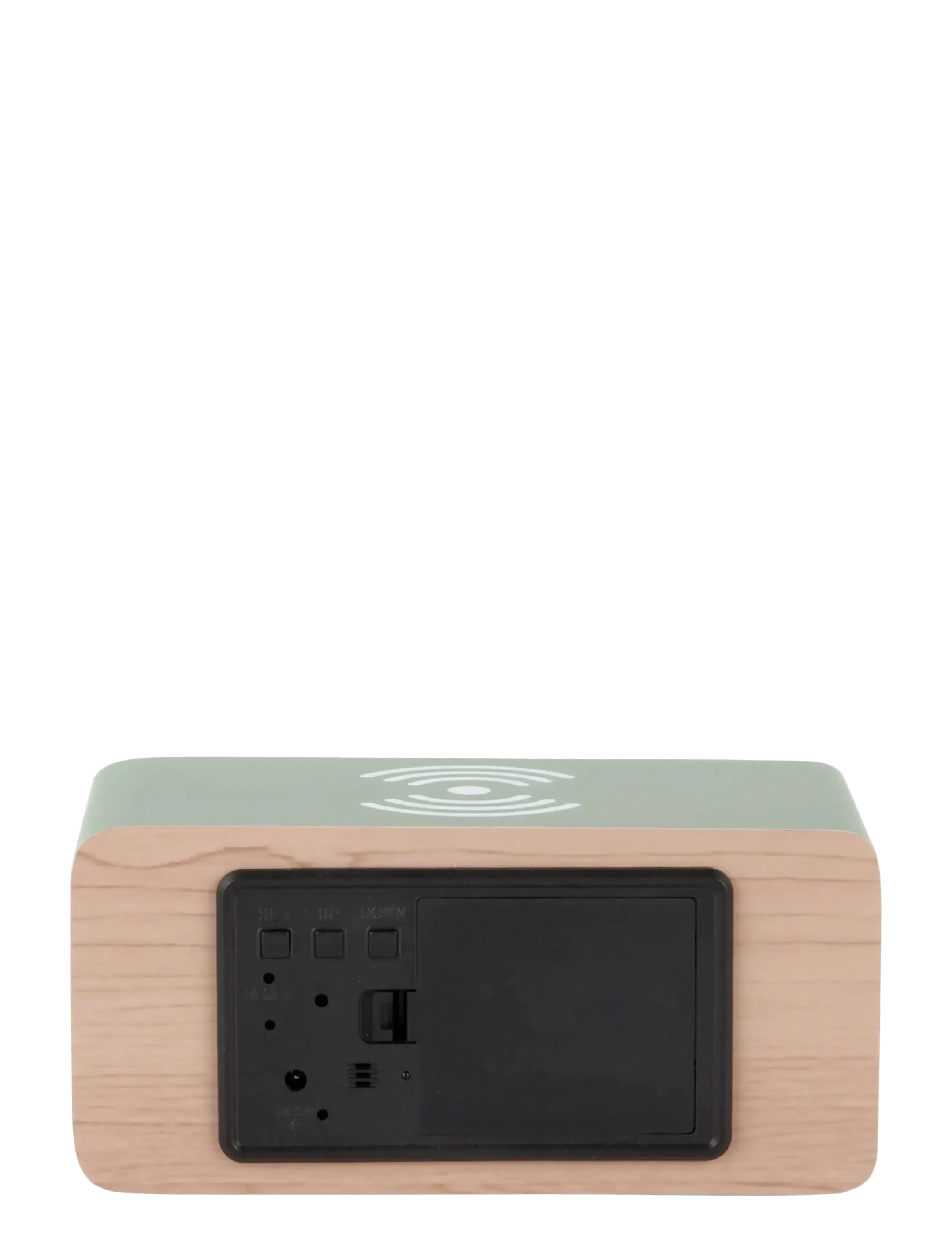 KARLSSON - Alarm clock Block w. phone charger LED jungle green, white LED - opladere - jungle green - 2