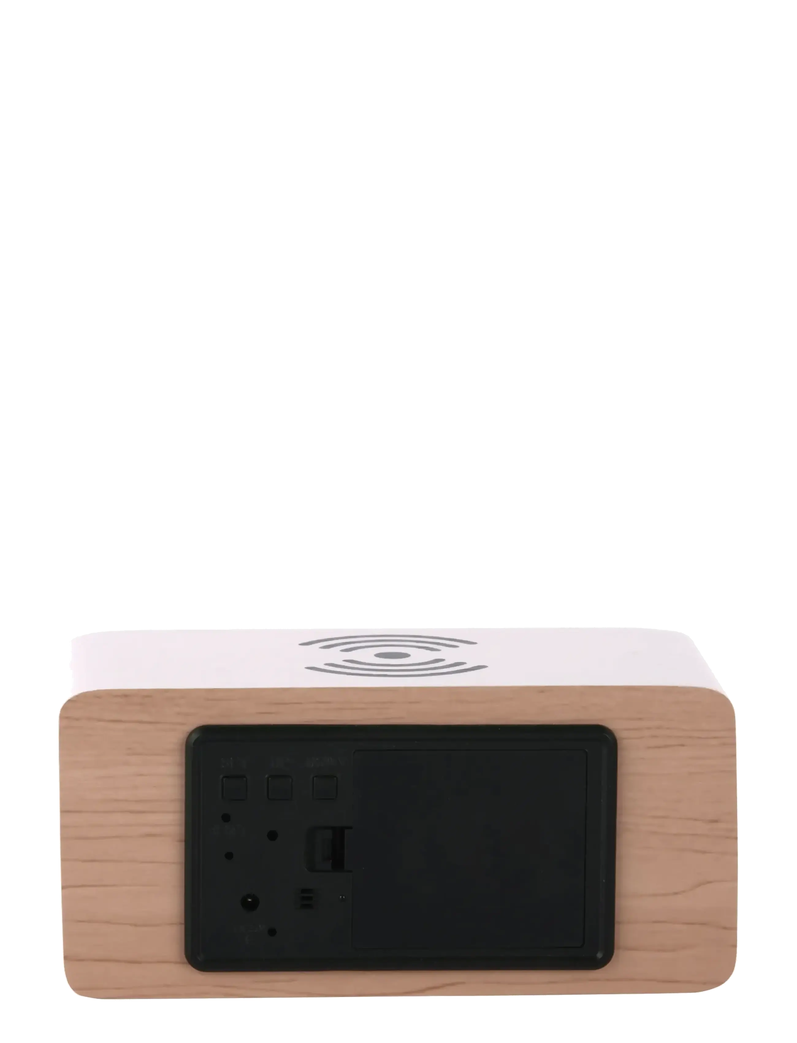 KARLSSON - Alarm clock Block w. phone charger LED white wash veneer, white LED - ladegeräte - white wash veneer - 2