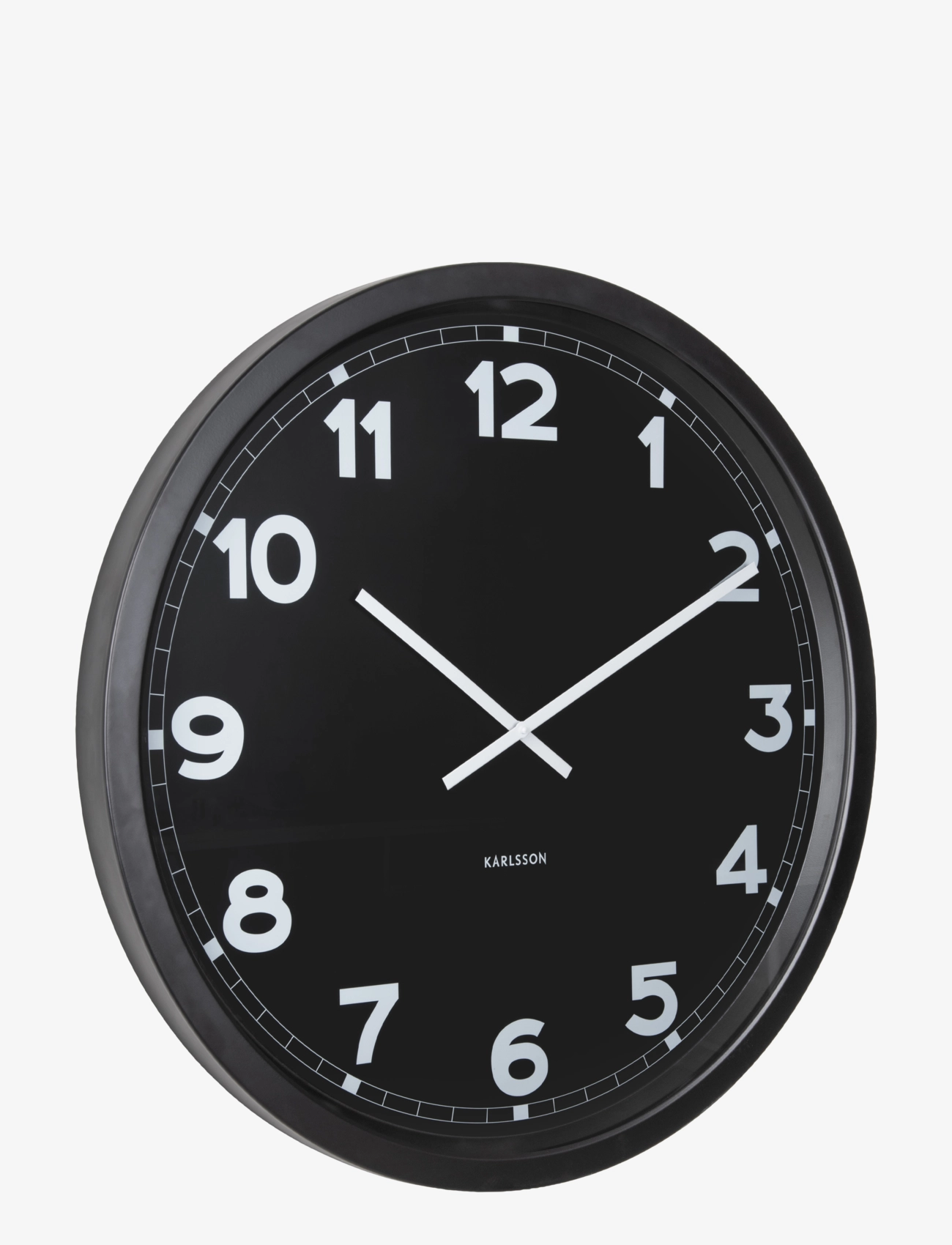 KARLSSON Wall Clock New Classic Xl Black, Ø80X5.5 cm, Watches, Schwarz - Clocks, Homeware