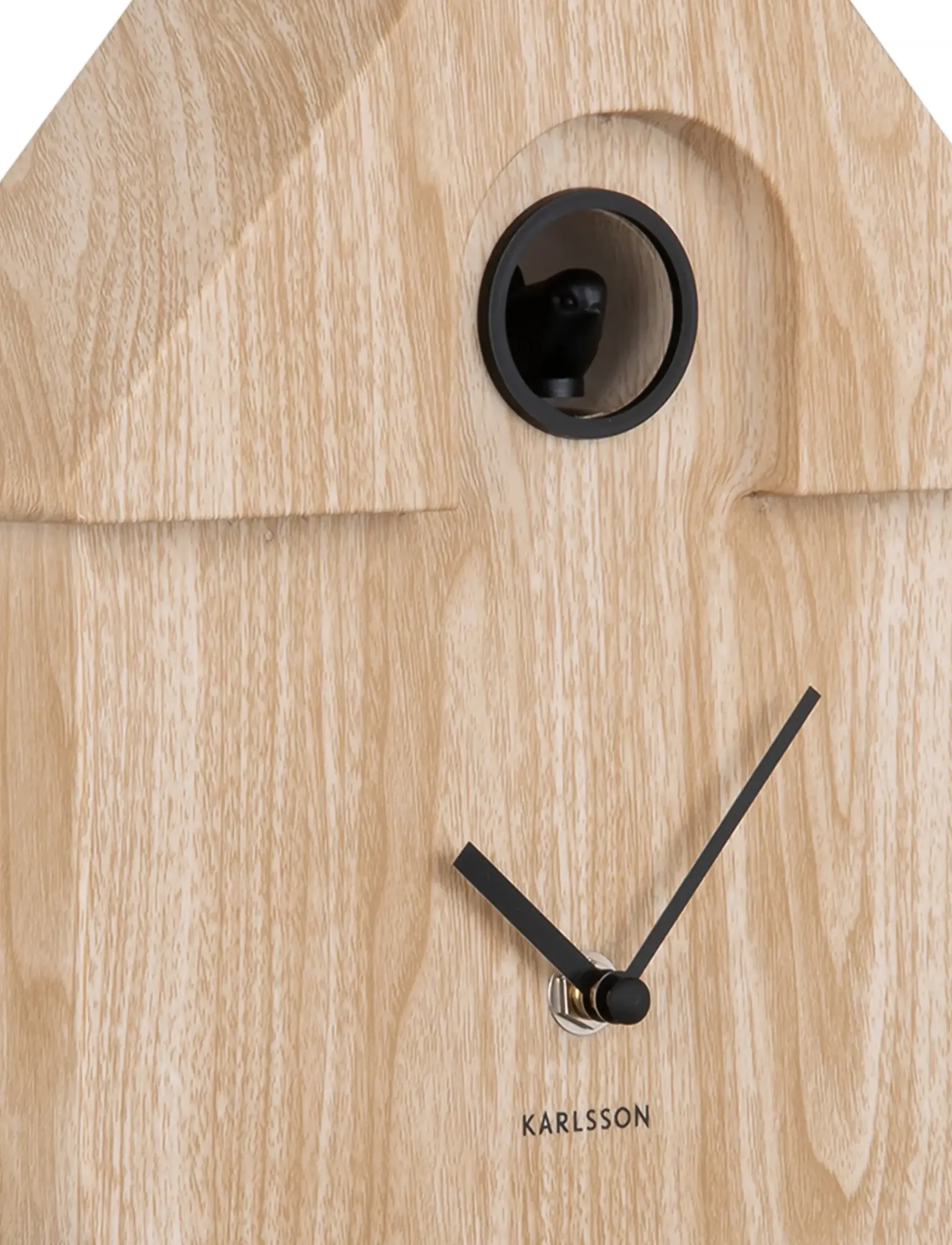 KARLSSON - Wall clock Modern Cuckoo dark wood print - wanduhren - light wood - 2