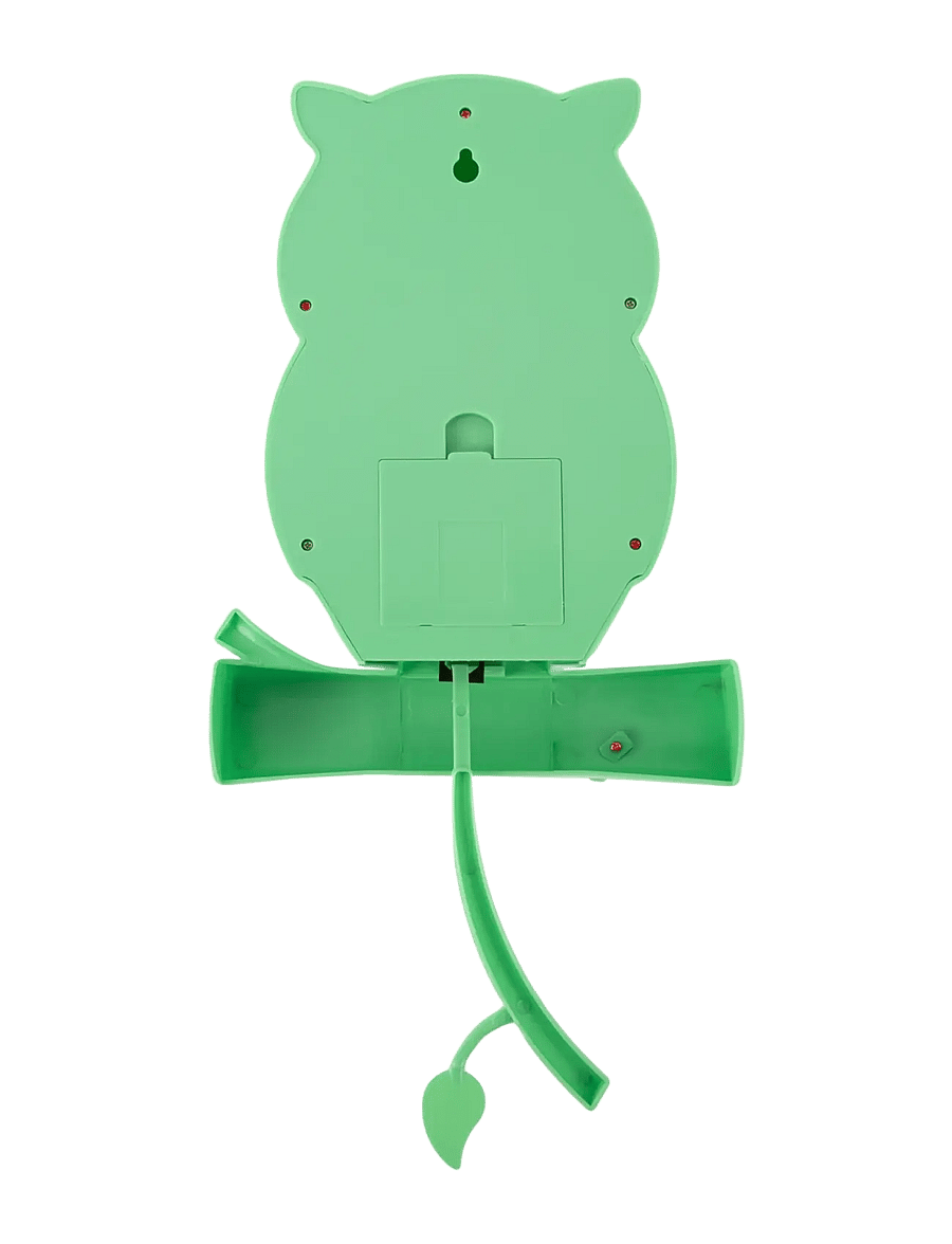 KARLSSON - Wall clock Owl pendulum ABS bright green - uhren - green - 1