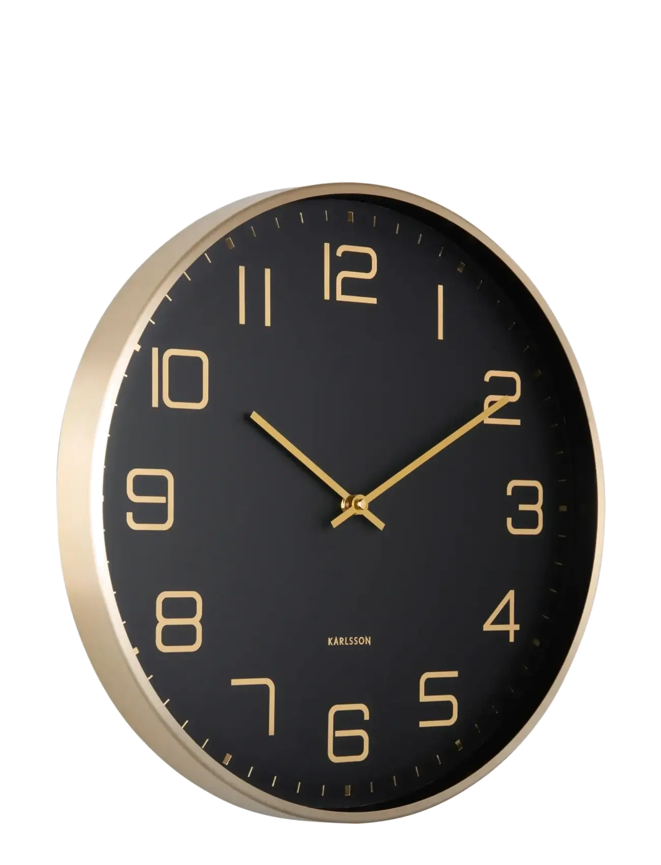 KARLSSON Wall Clock Elegance Glow White, Ø 40 cm, Watches, Gold - Clocks, Homeware