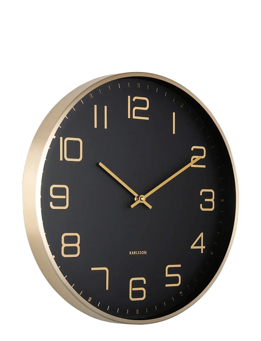 KARLSSON - Wall clock Elegance Glow white - wanduhren - black - 0