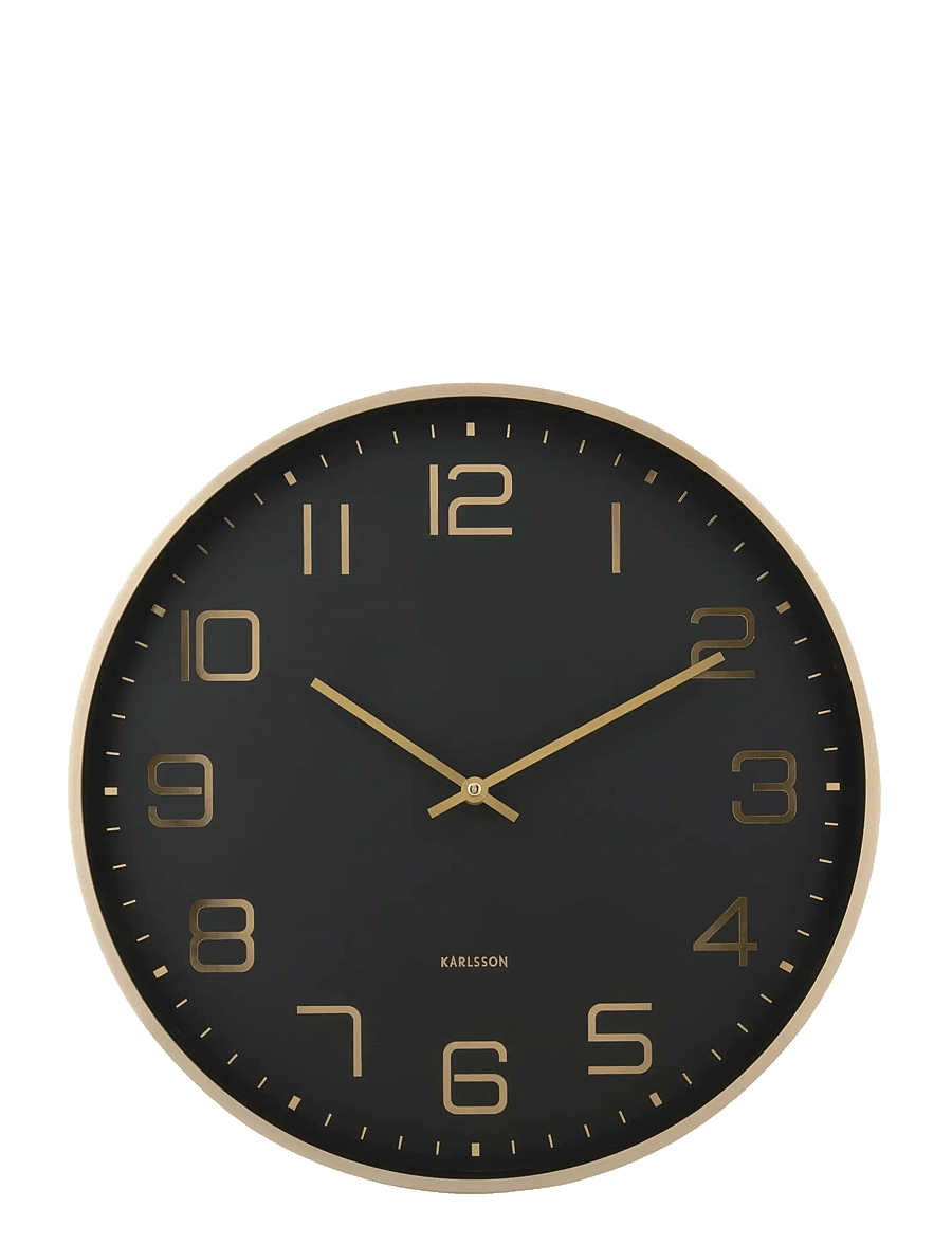KARLSSON - Wall clock Elegance Glow white - wanduhren - black - 1