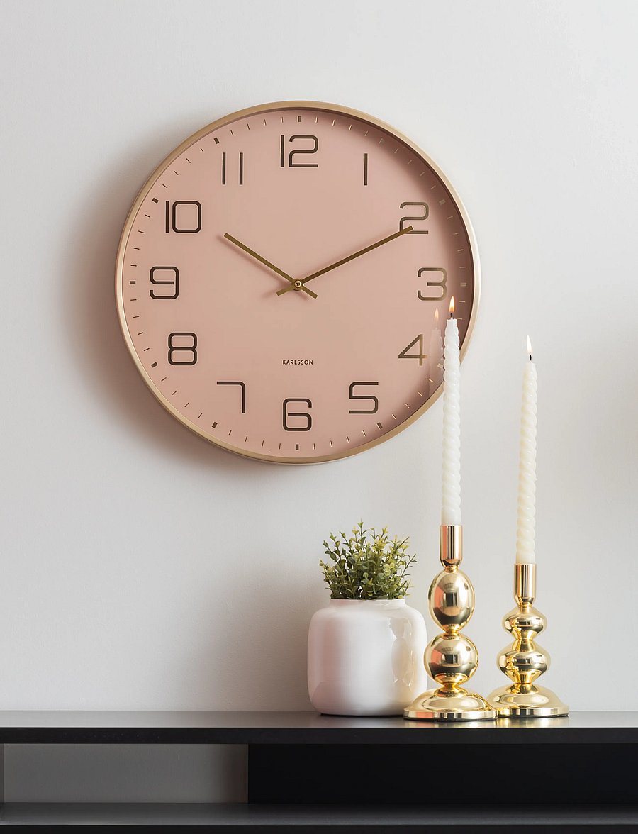 KARLSSON - Wall clock Elegance Glow white - seinakellad - soft brown - 2