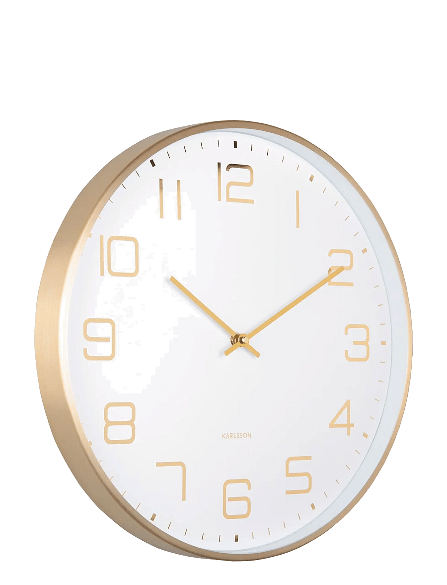 KARLSSON - Wall clock Elegance Glow white - wanduhren - white - 0