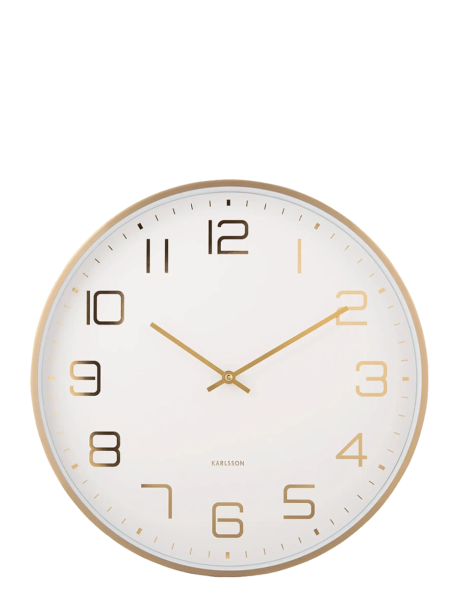 KARLSSON - Wall clock Elegance Glow white - wanduhren - white - 1