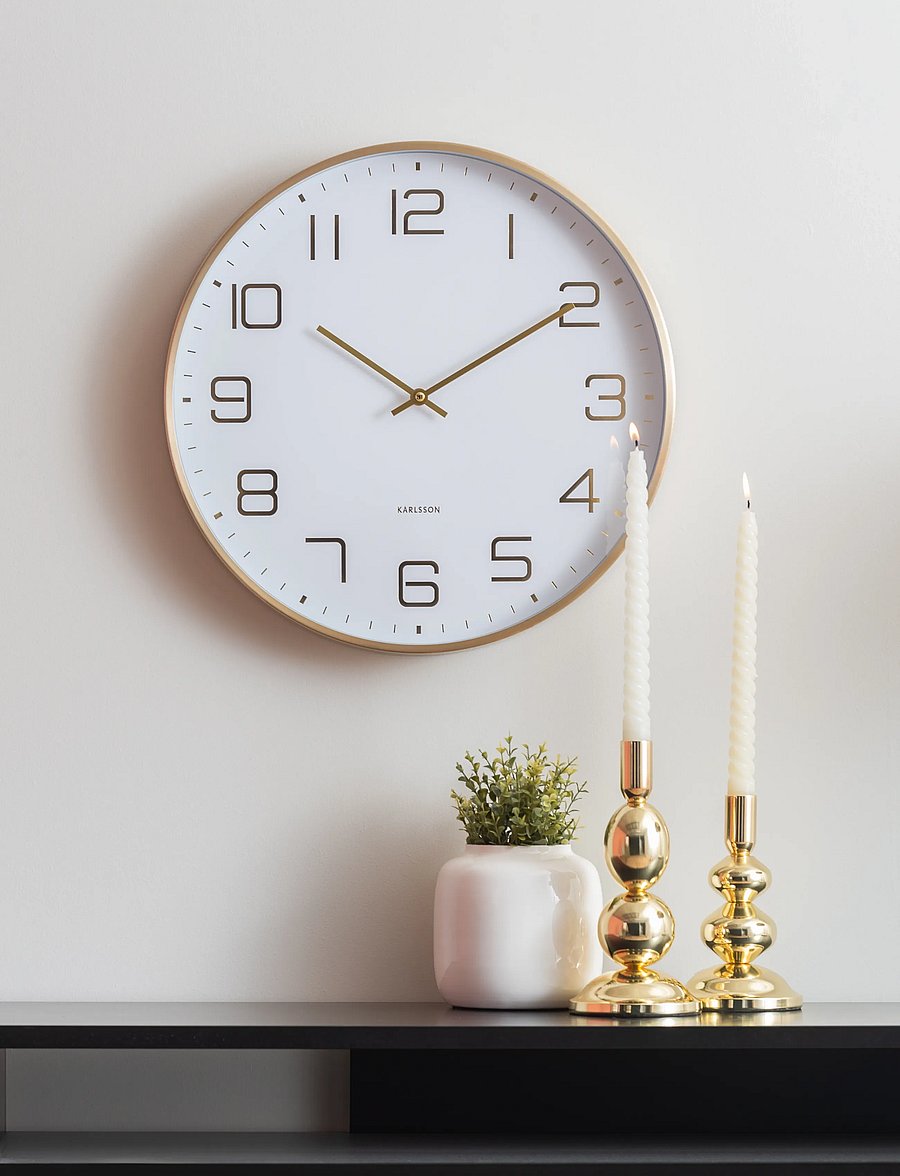 KARLSSON - Wall clock Elegance Glow white - wanduhren - white - 2