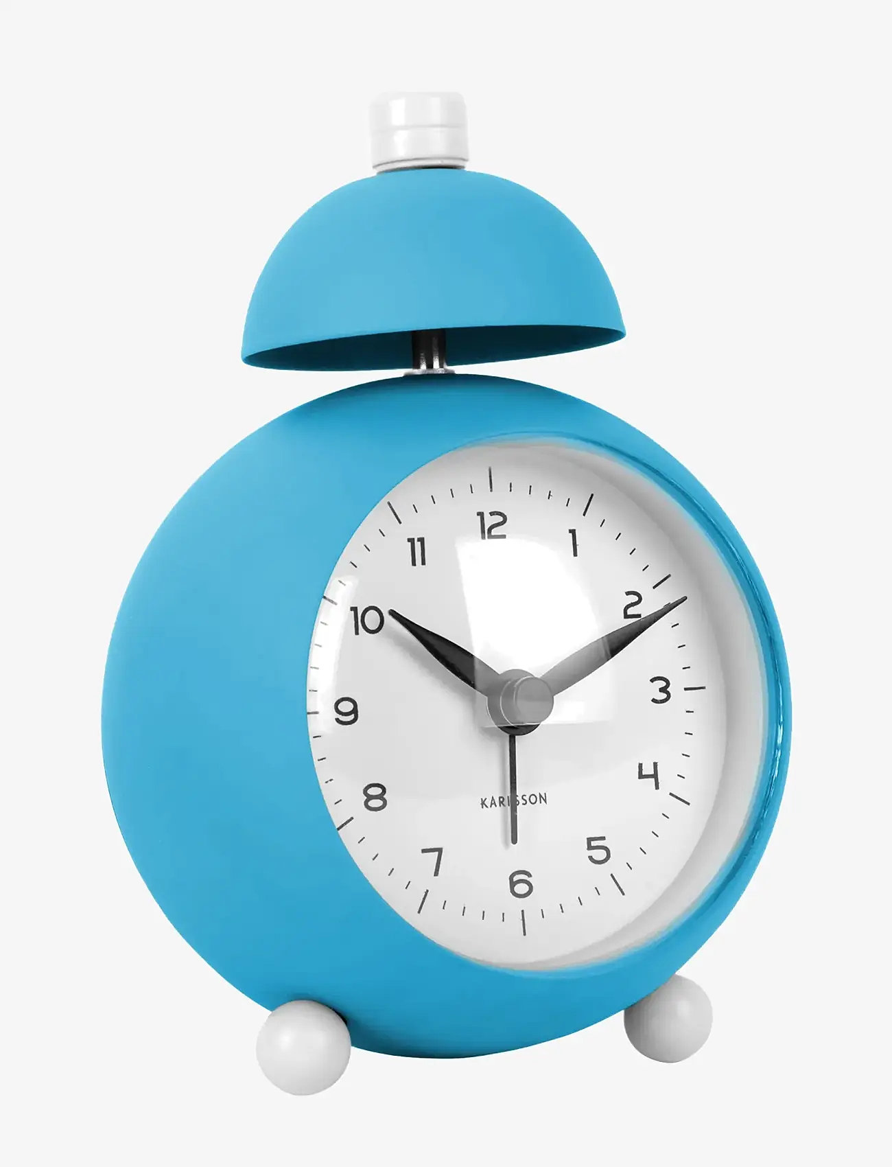KARLSSON - Alarm clock Chaplin metal matt bright blue - kellad - blue - 0
