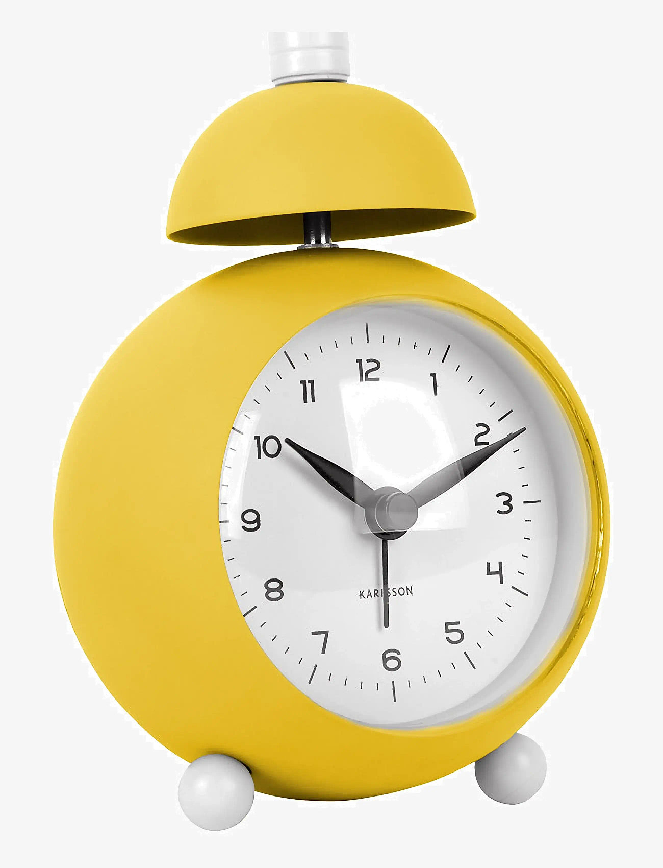KARLSSON - Alarm clock Chaplin metal matt bright yellow - ure - yellow - 1