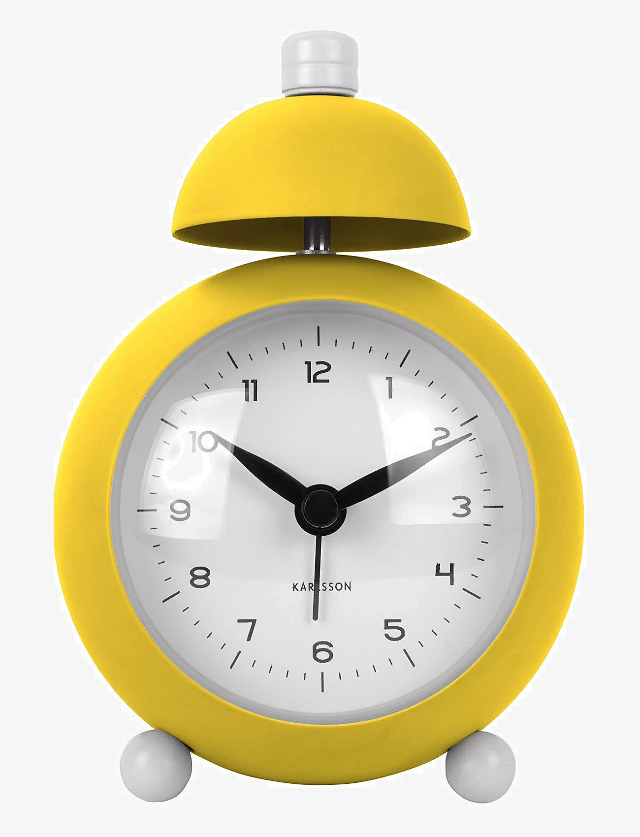 KARLSSON - Alarm clock Chaplin metal matt bright yellow - ure - yellow - 2