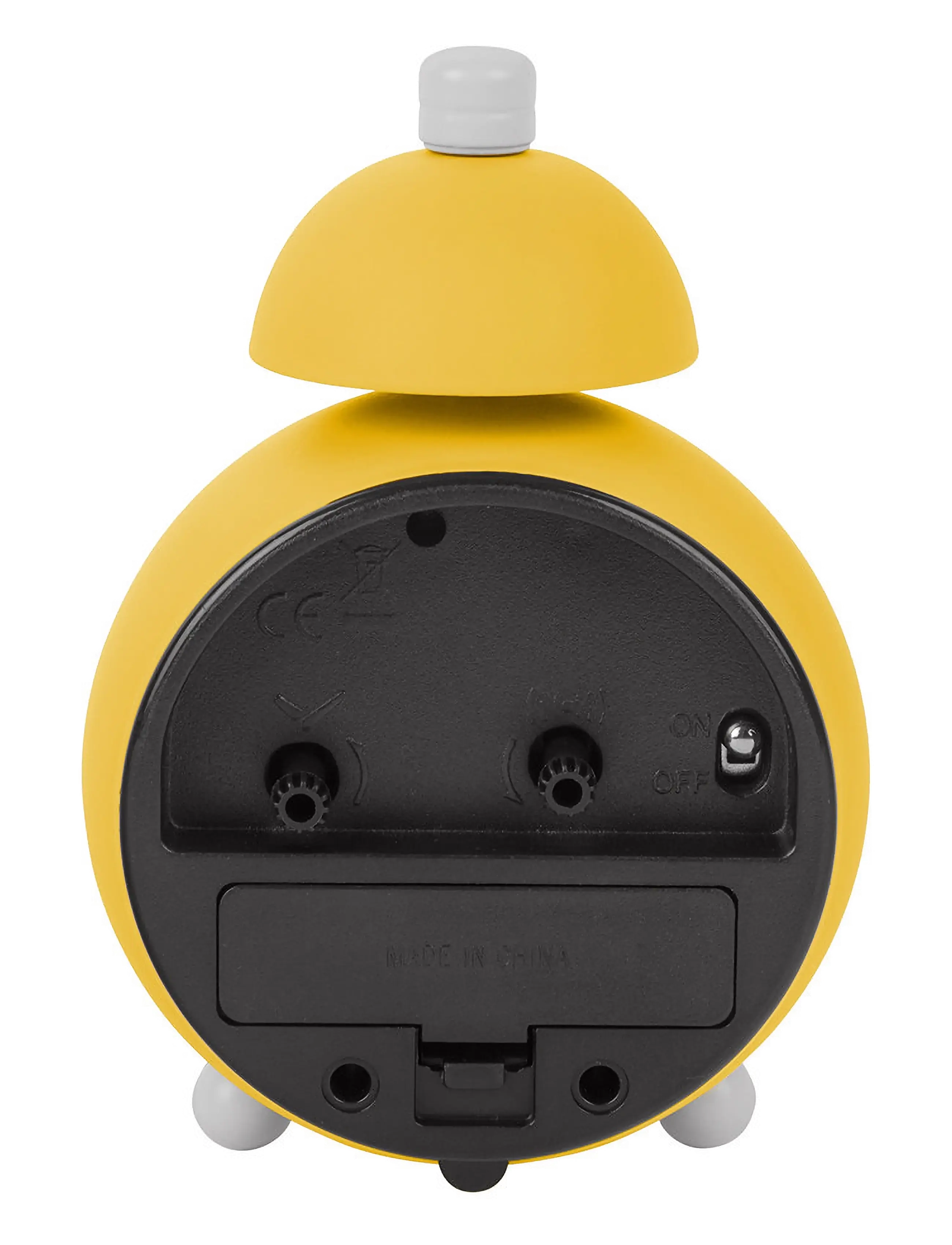 KARLSSON - Alarm clock Chaplin metal matt bright yellow - klockor - yellow - 3