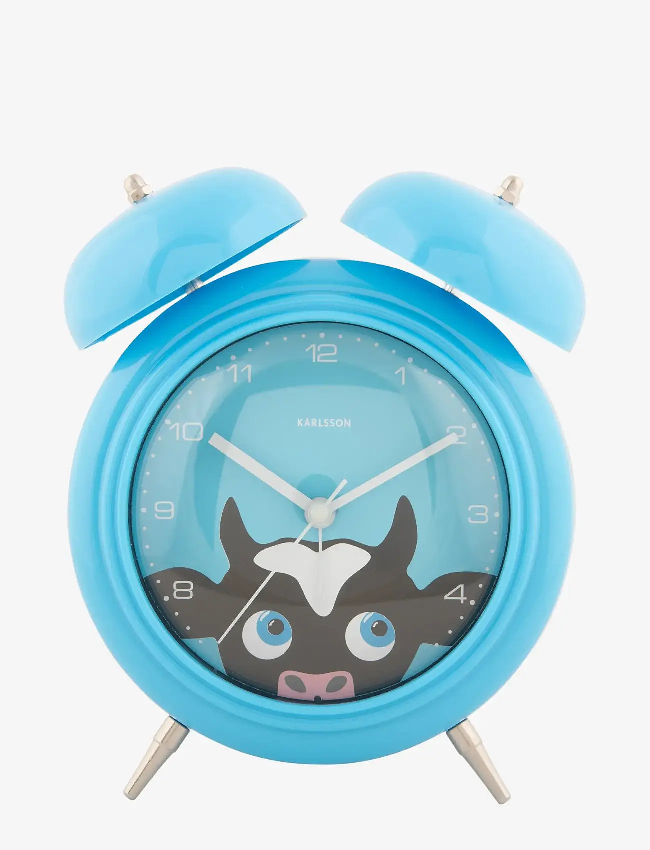 KARLSSON - Alarm clock Peekaboo Cow blue - horloges - blue - 0