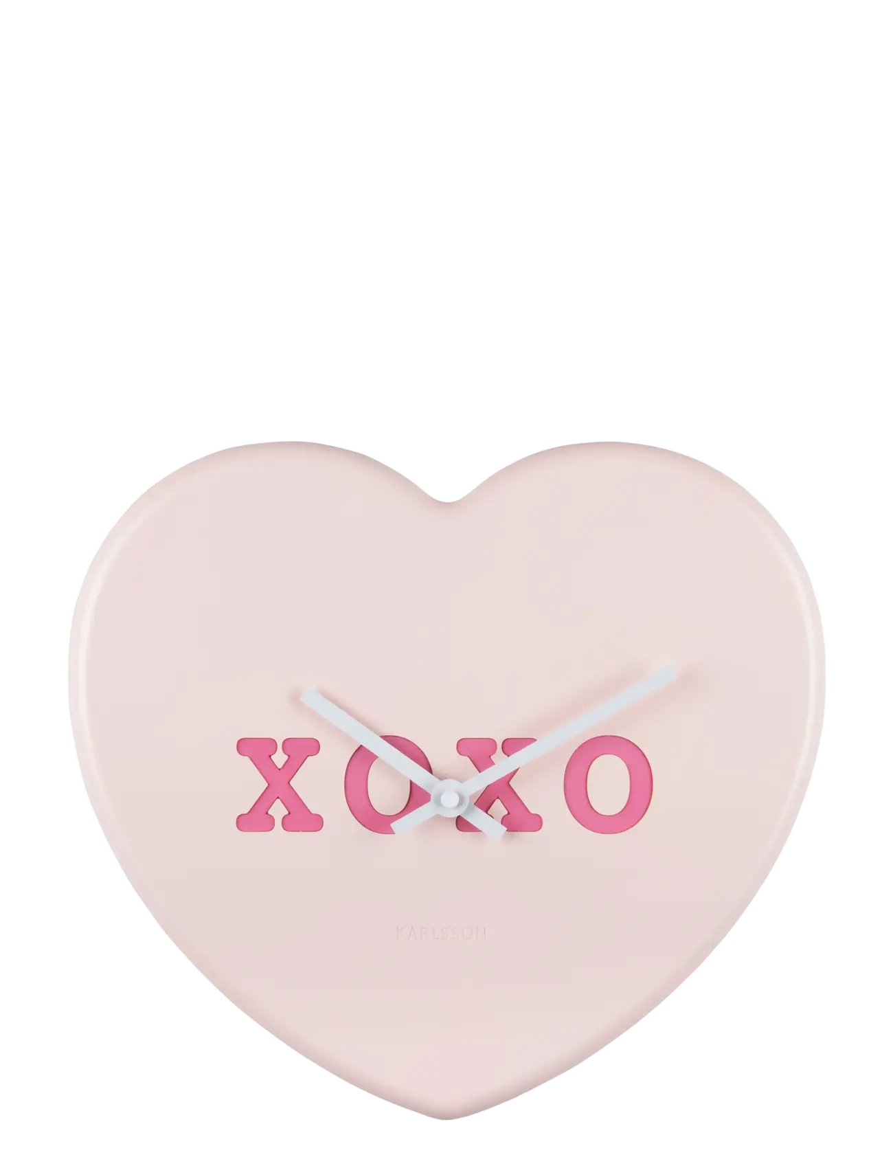 KARLSSON Wall Clock Heart Candy Soft Pink, Clocks, Pink, Str: H:27CM