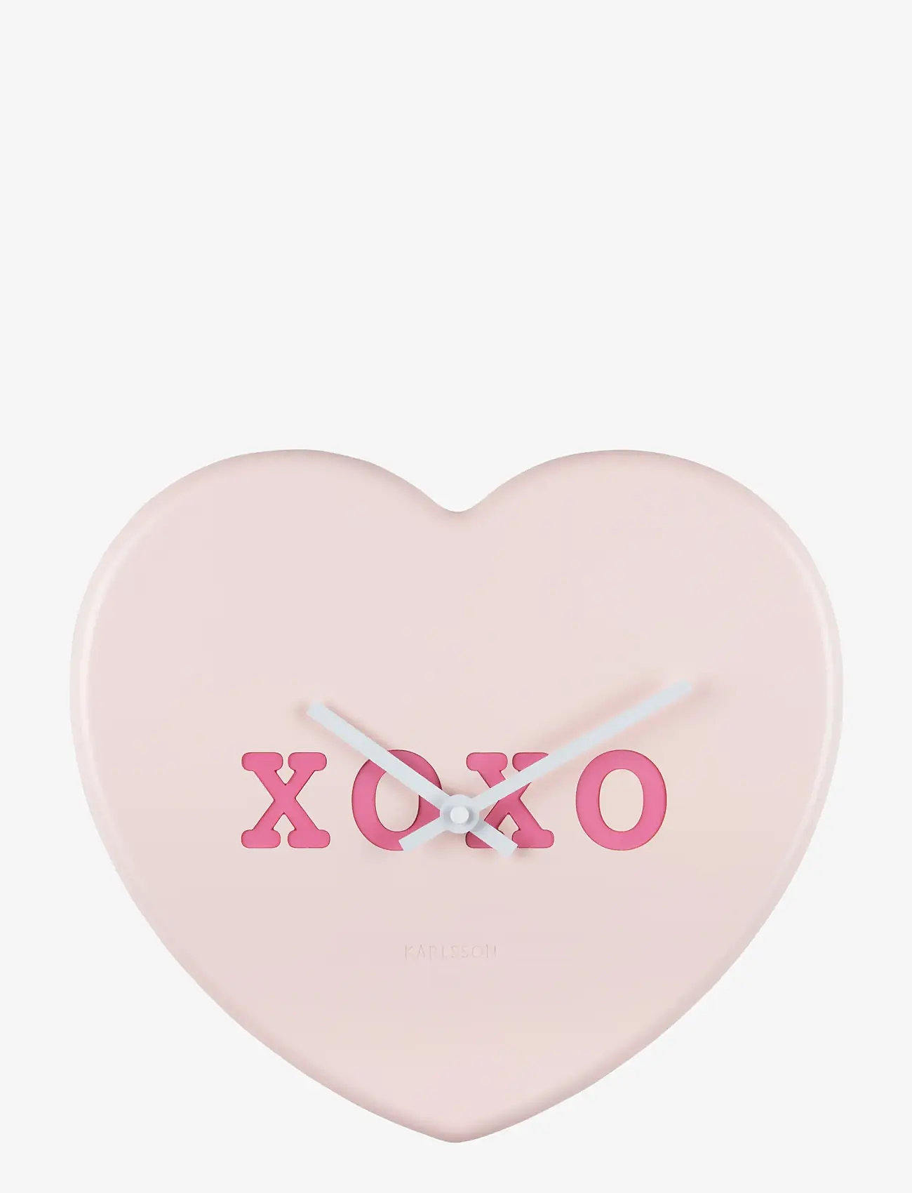 KARLSSON - Wall clock Heart Candy soft pink - laveste priser - pink - 0