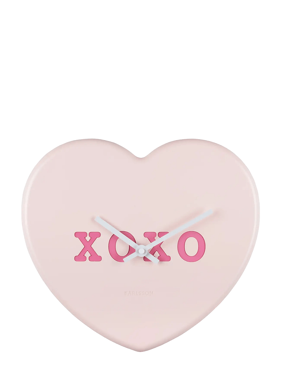 KARLSSON - Wall clock Heart Candy soft pink - kellad - pink - 0