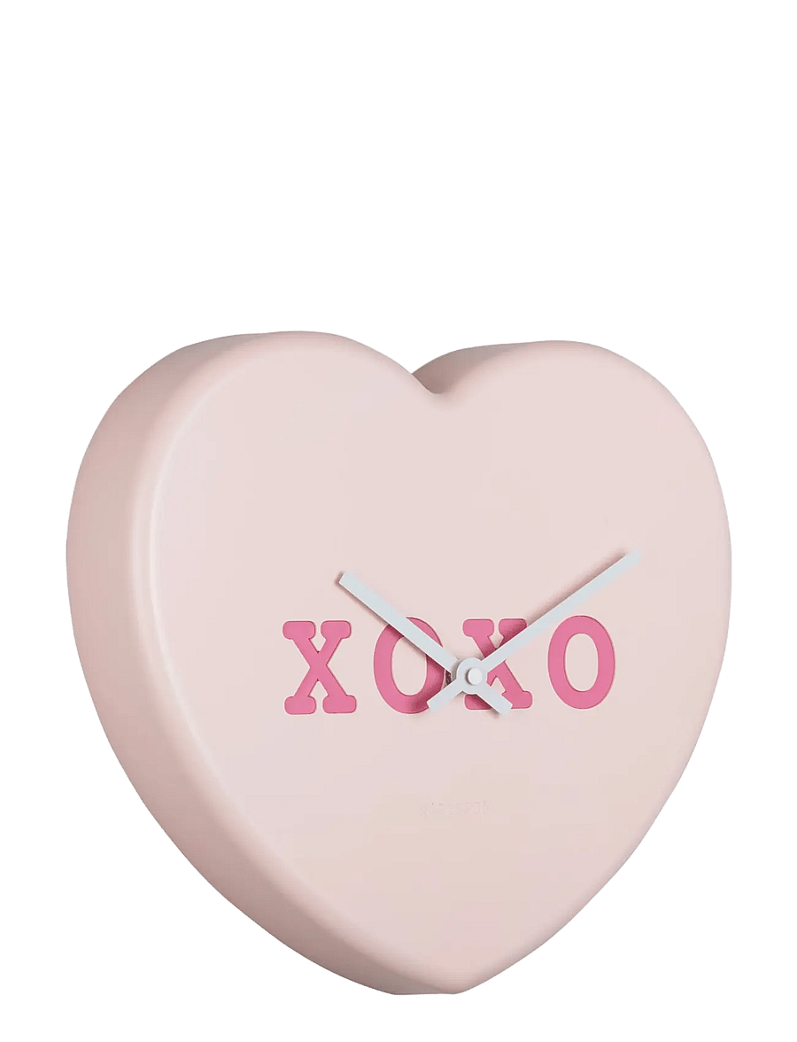 KARLSSON - Wall clock Heart Candy soft pink - kellad - pink - 1