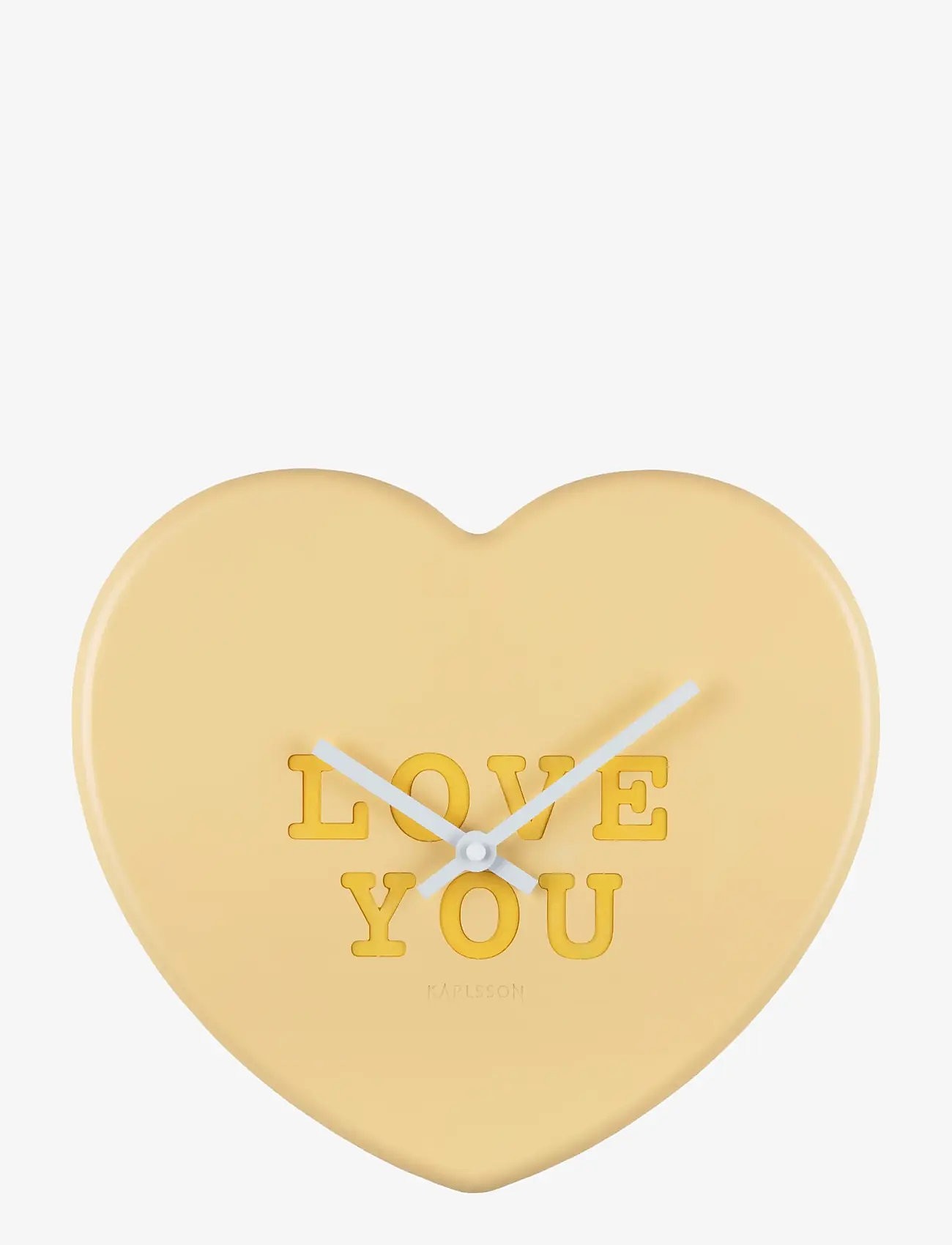 KARLSSON - Wall clock Heart Candy soft yellow - klockor - yellow - 0