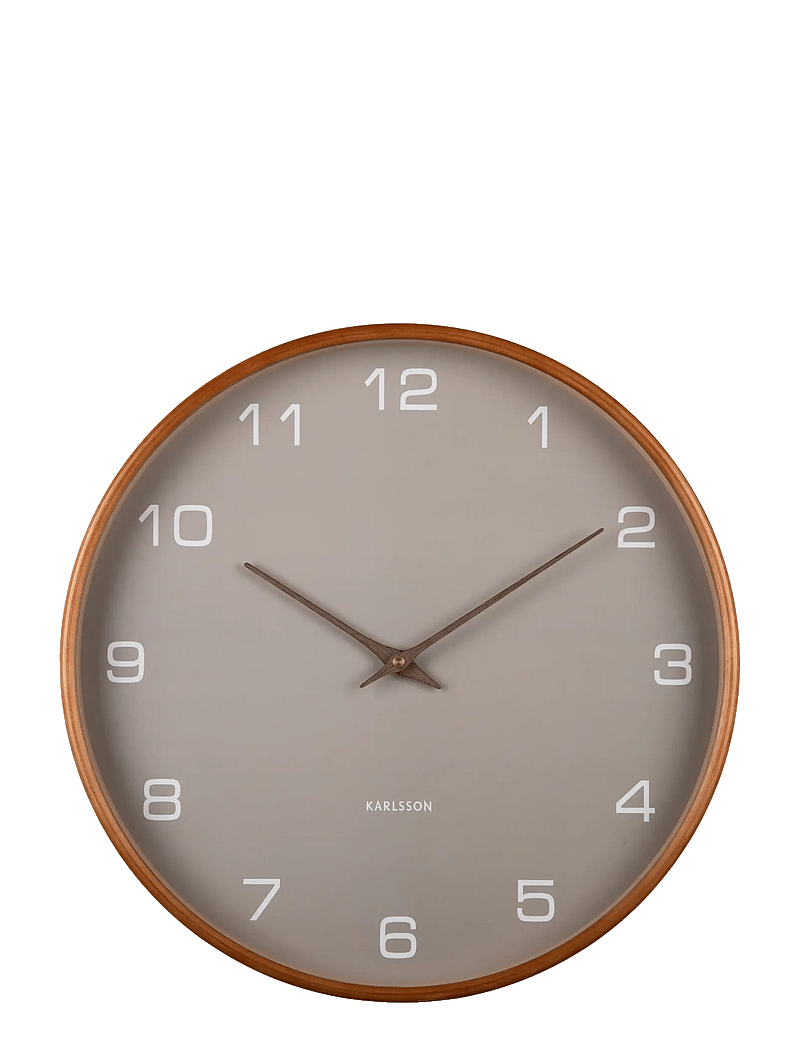 KARLSSON - Wall clock Acento wood light grey - wanduhren - light grey - 2