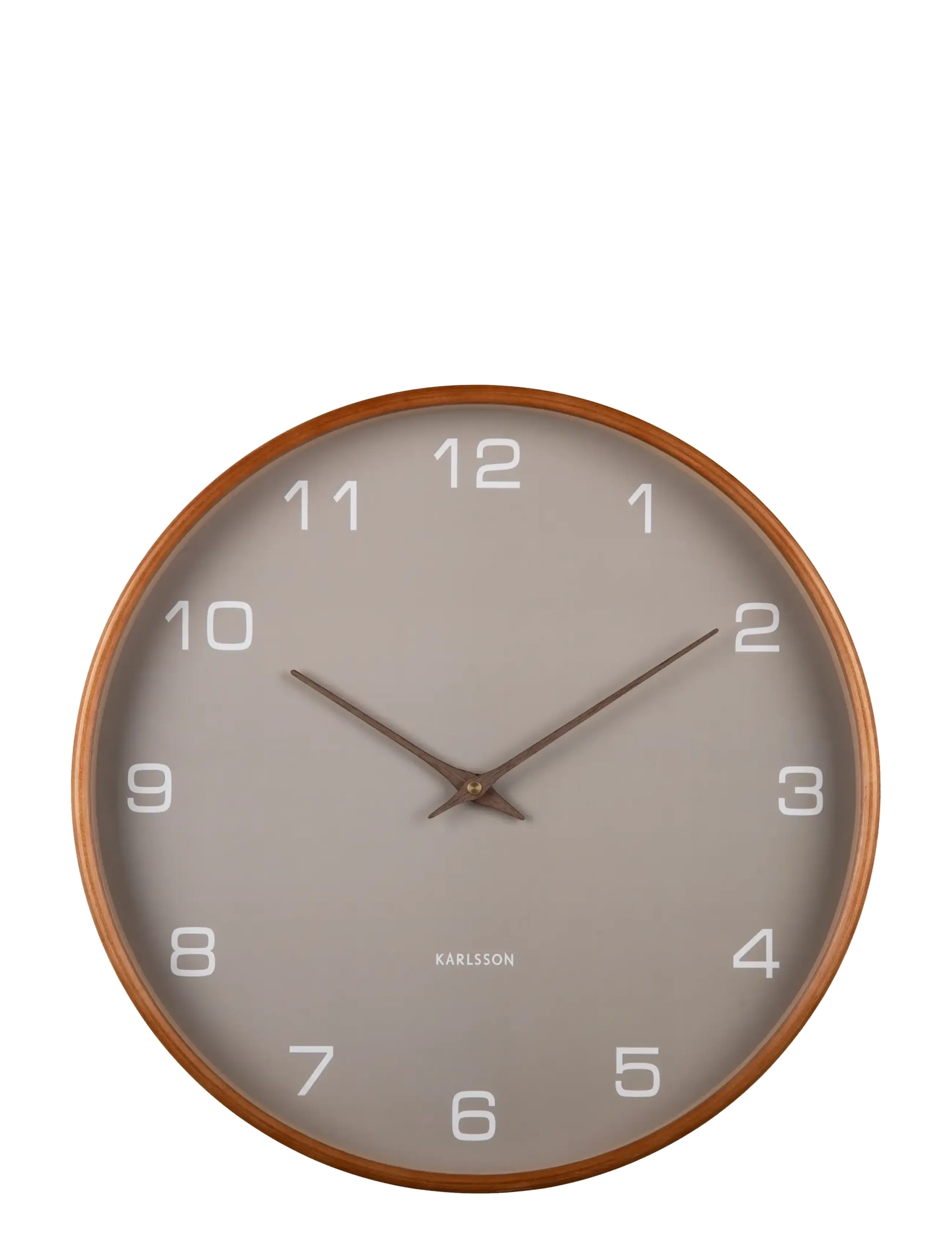 KARLSSON - Wall clock Acento wood white - wanduhren - light grey - 2